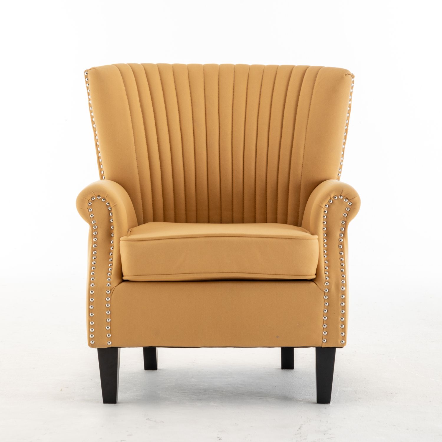 JASMODER MR-AC210-YELLOW 31.59-in Modern Yellow Polyester/Blend Sofa