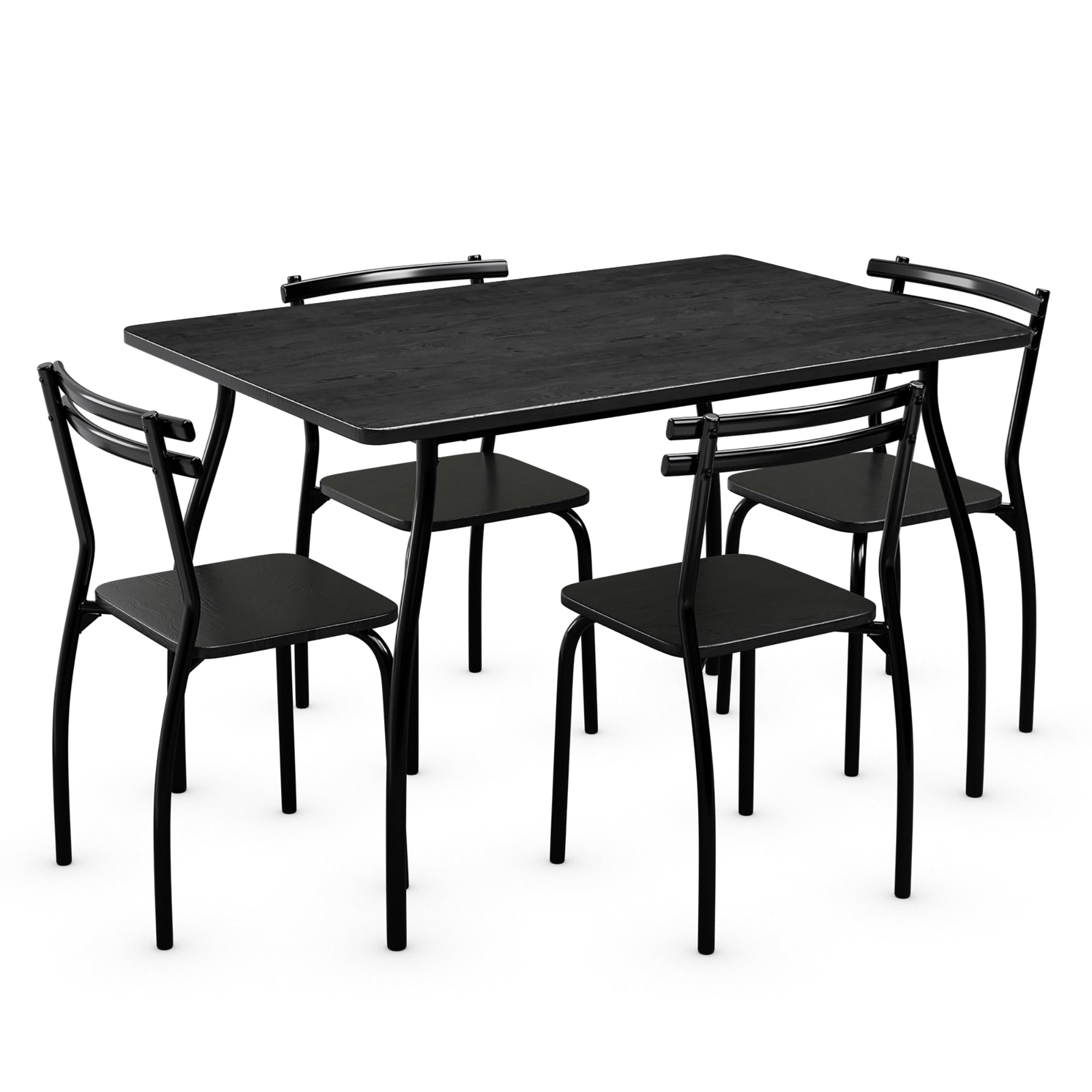 Costway HW61393 Black Contemporary/Modern Dining Room Set with Rectangular Table ( Seats 4 )