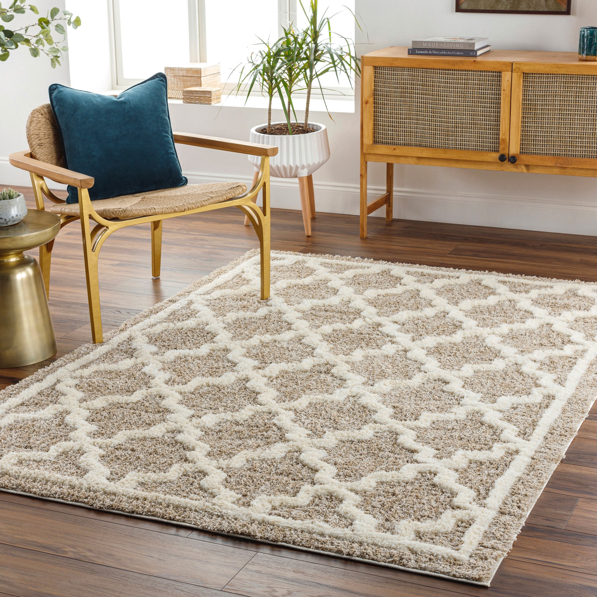 Artistic Weavers 8 X 10 Taupe Indoor Abstract Area Rug in the Rugs