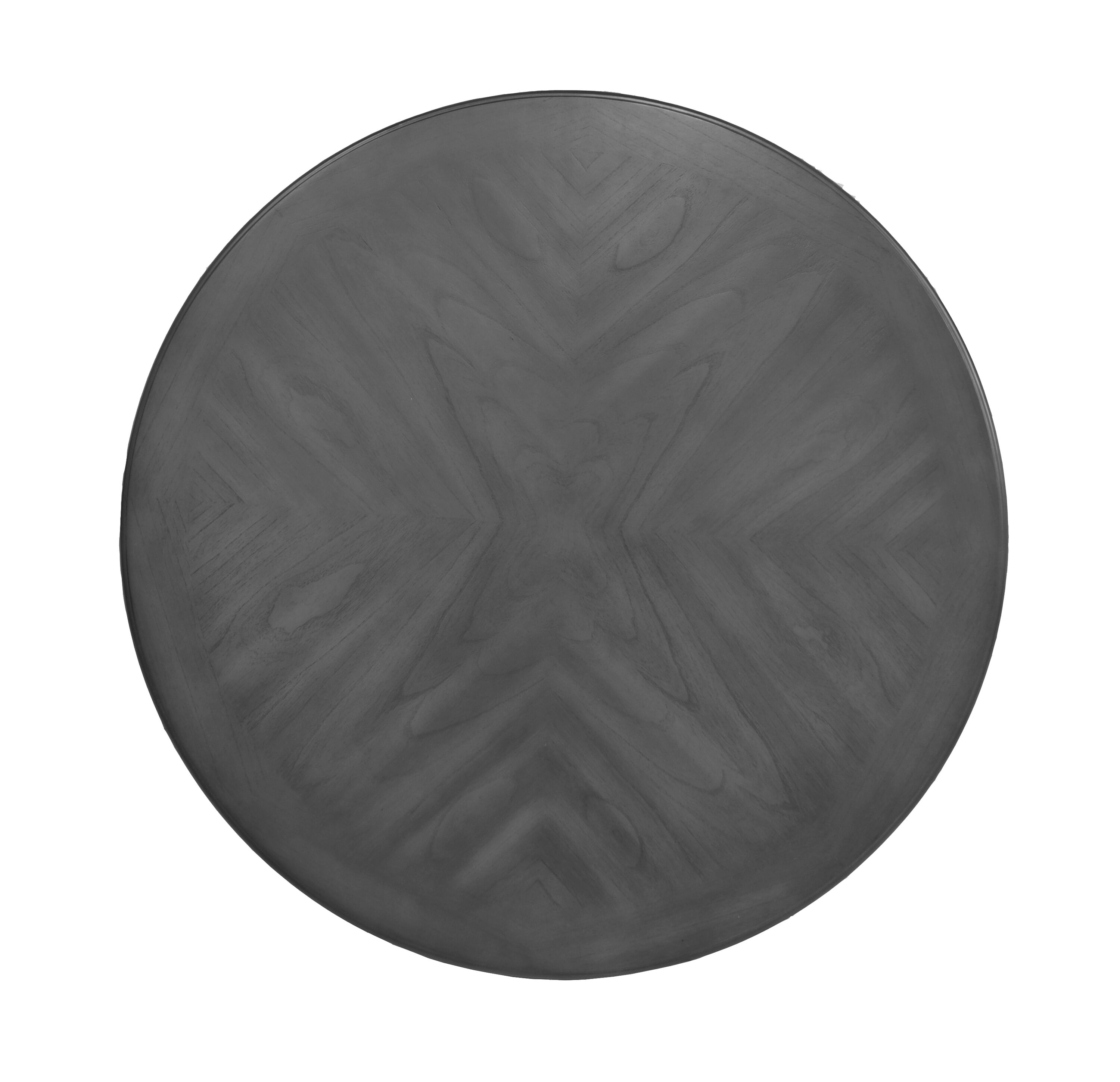 Contemporary 42" Round Gray Dining Set with 4 Padded Chairs