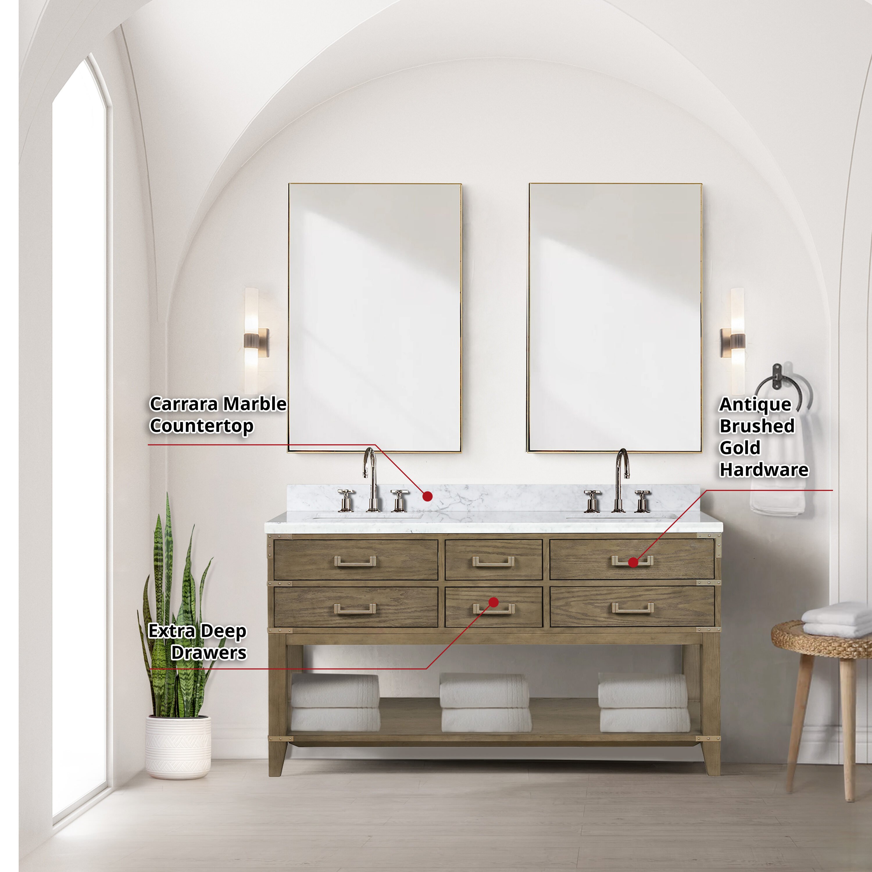 Lexora LVGR60DR101 Bath-Vanity-Combo - View #7
