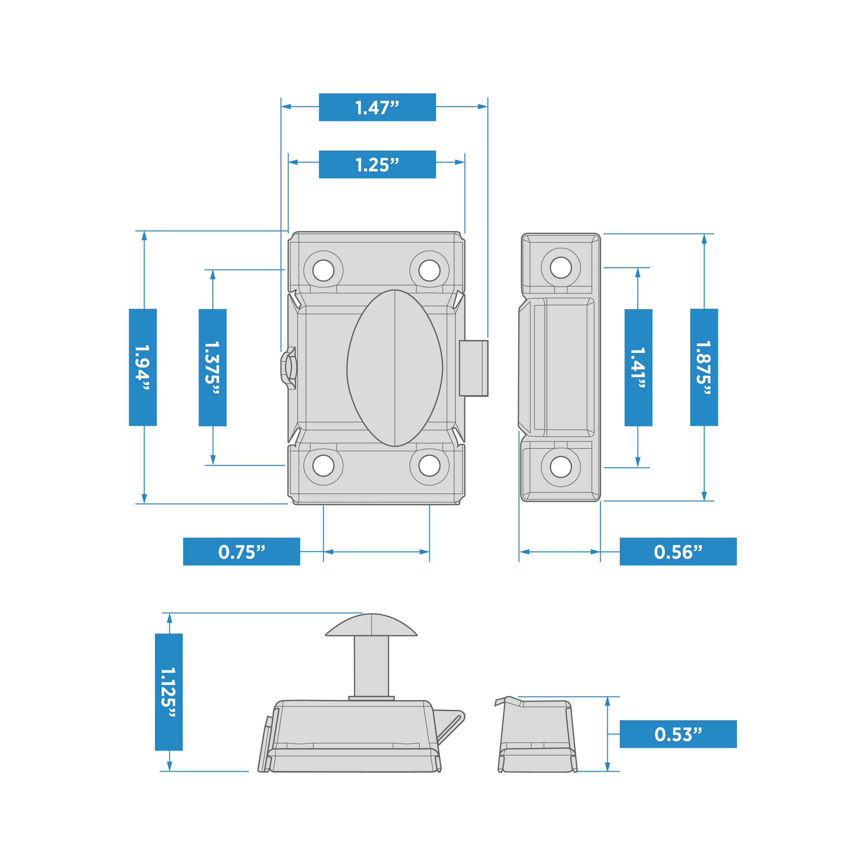 Gatehouse S890-137 Cabinet-Latches - View #5