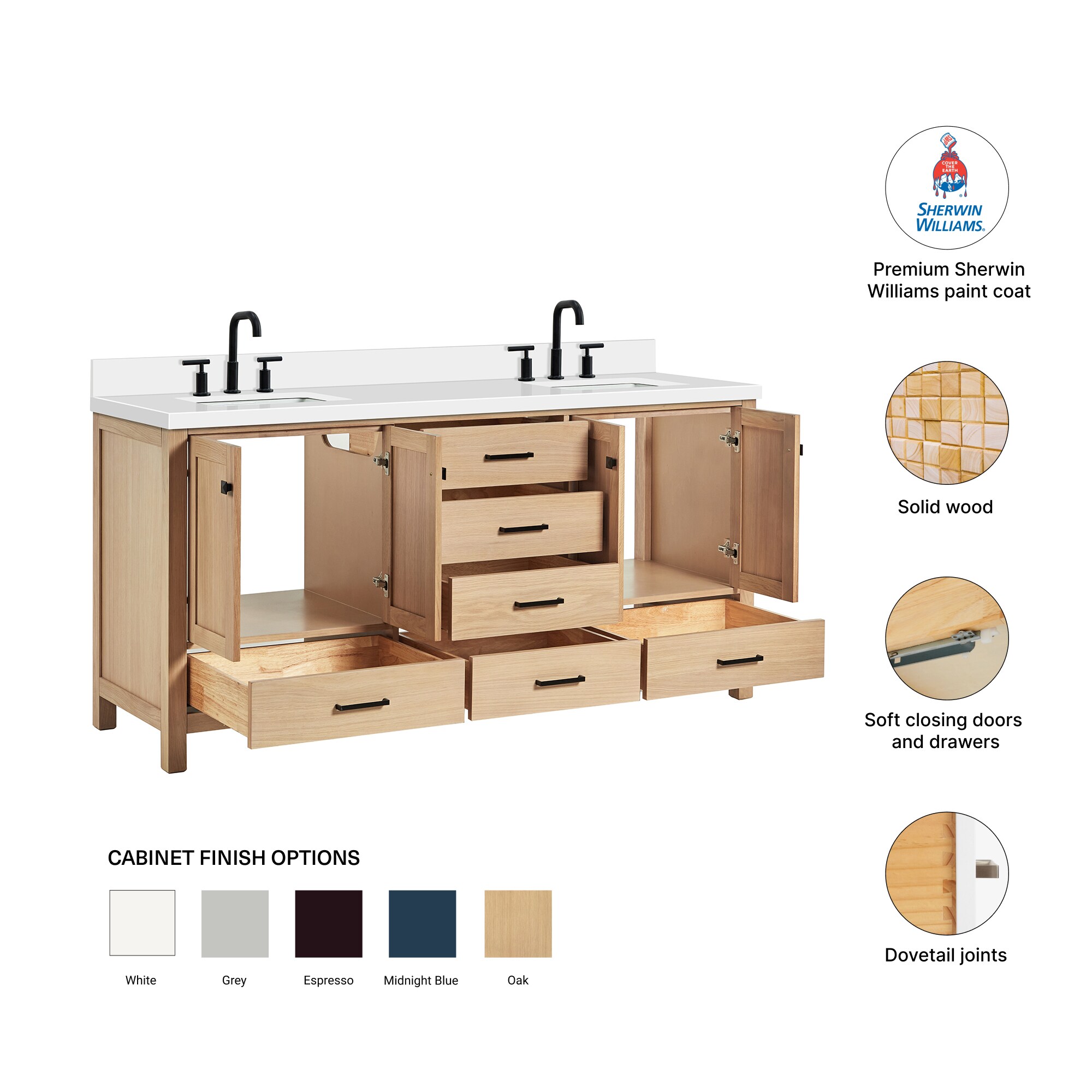 ARIEL A073DWQRVOWOA Bath-Vanity-Combo - View #5