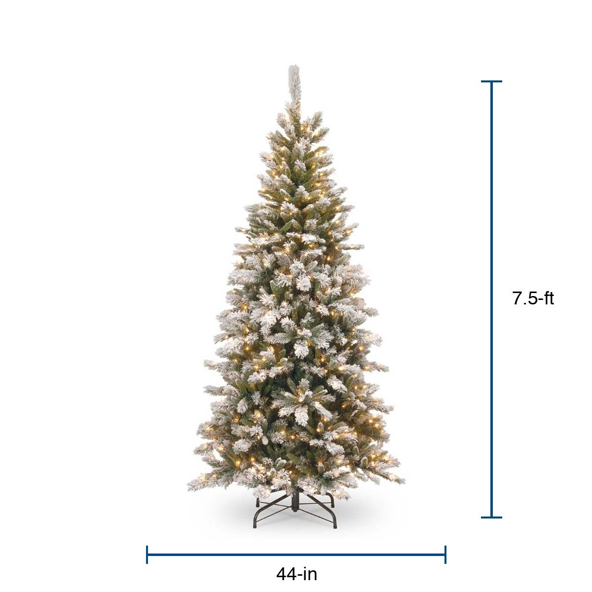 National Tree Company 7.5-ft Mountain Pine Pre-lit Slim Artificial  Christmas Tree with Incandescent Lights in the Artificial Christmas Trees  department at