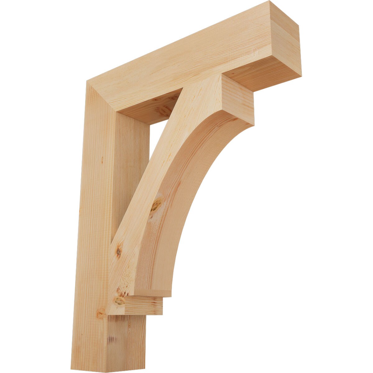 Ekena Millwork BKT06X28X36IMP05SDF Imperial Block Smooth 5-1/2-in x 28-in x 36-in Douglas fir Brown Wood Standard bracket