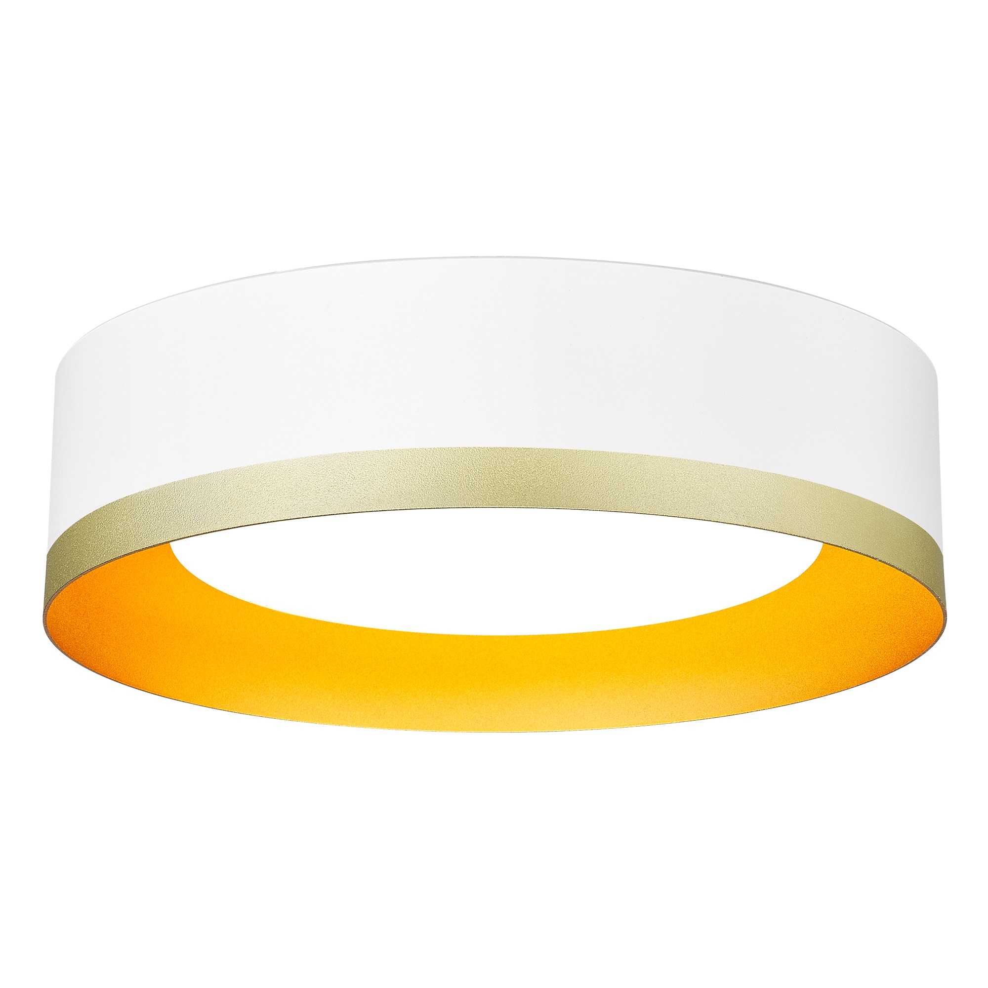 LTMATE LSC-3337-WH JAZAVA 1 -Light 13.8-in Matte White Flush Mount Light