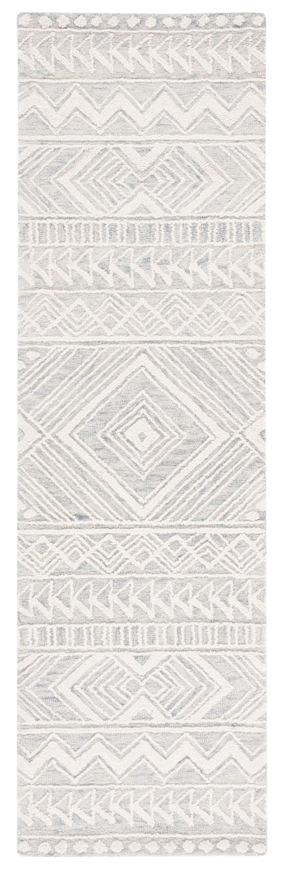 Safavieh Metro Baiba 2 X 8 (ft) Wool Gray/Ivory Indoor Abstract ...