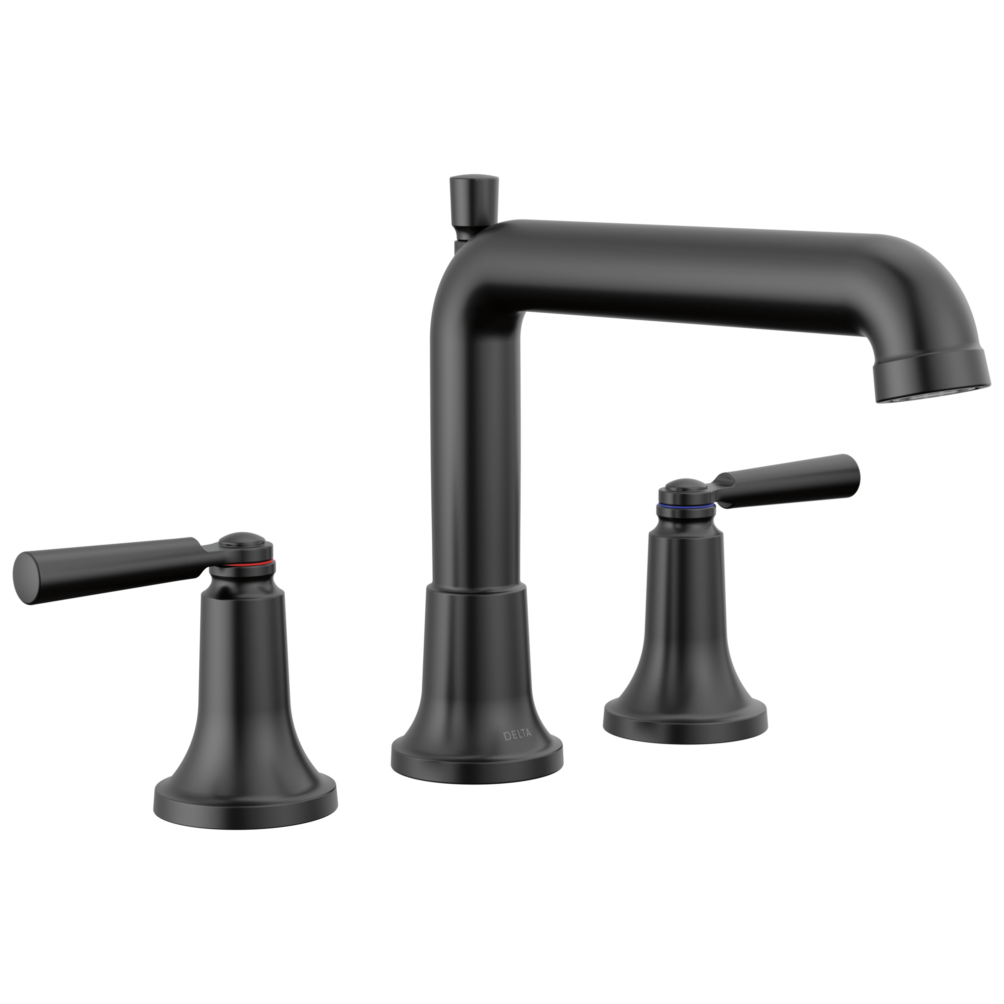 Saylor Matte Black Mid-Arc Deck-Mount Roman Tub Faucet