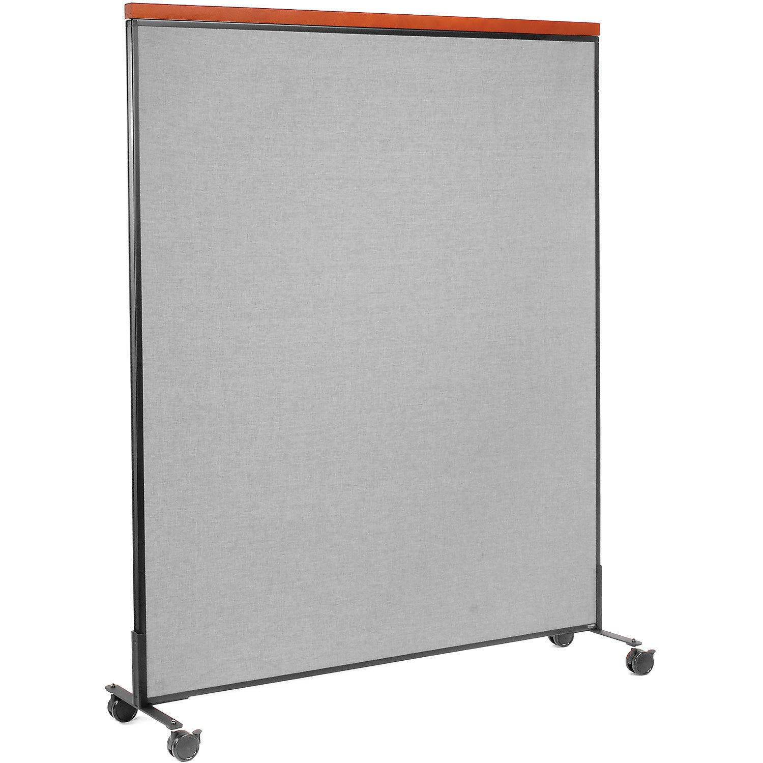 Global Industrial 695794MGY 60-14-inW x 100-12-inH Deluxe Mobile Office Partition Panel Gray