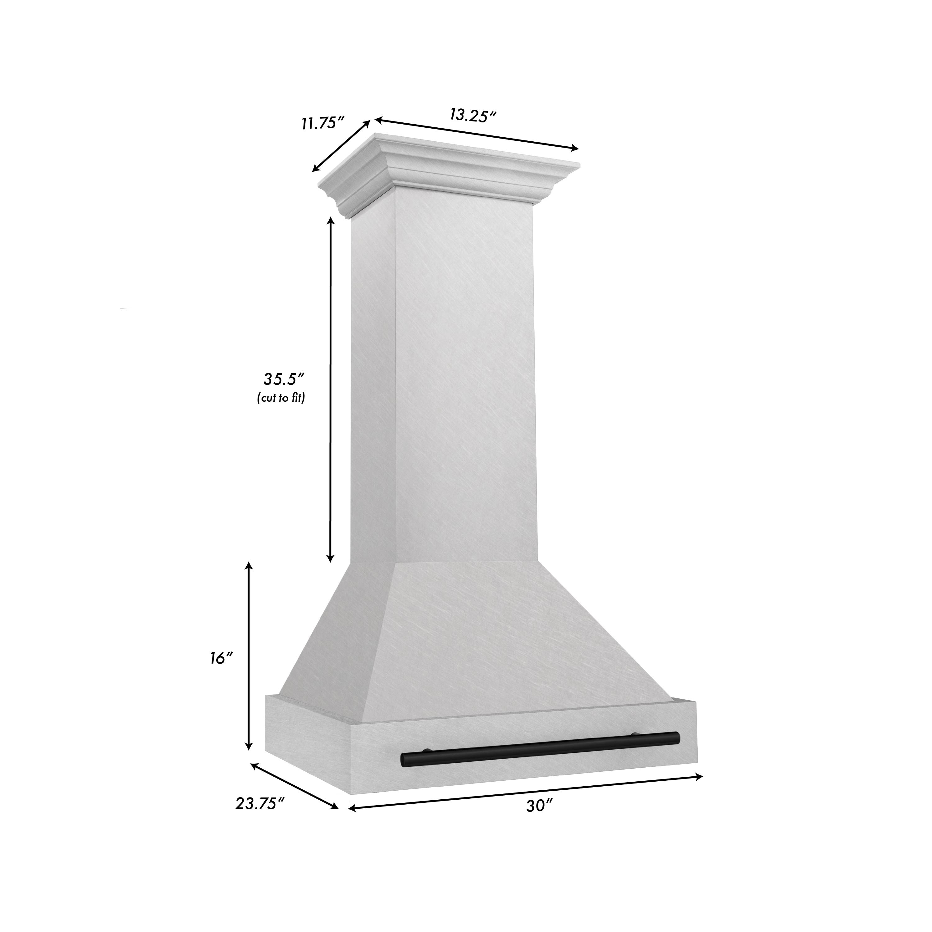 ZLINE KITCHEN & BATH 8654SNZ-30-MB Wall-Mounted-Range-Hoods - View #7