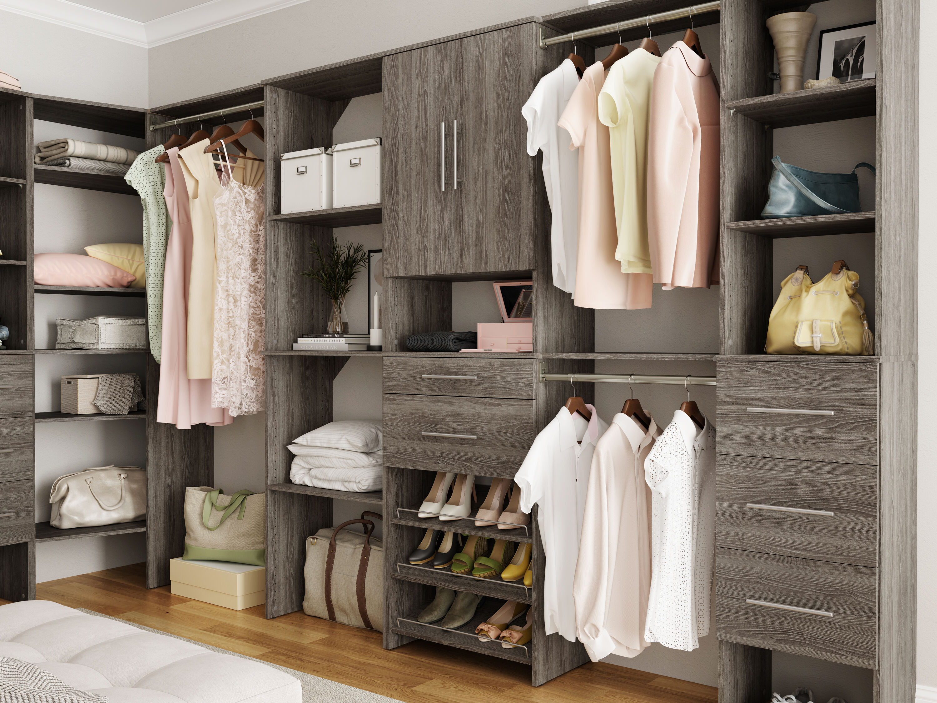 Wood Closet Shelves at