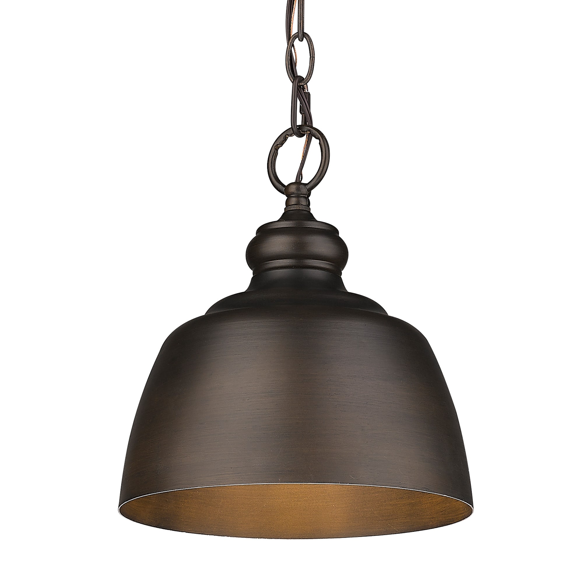 Holmes Rubbed Bronze Mini Pendant Light with Dome Shade