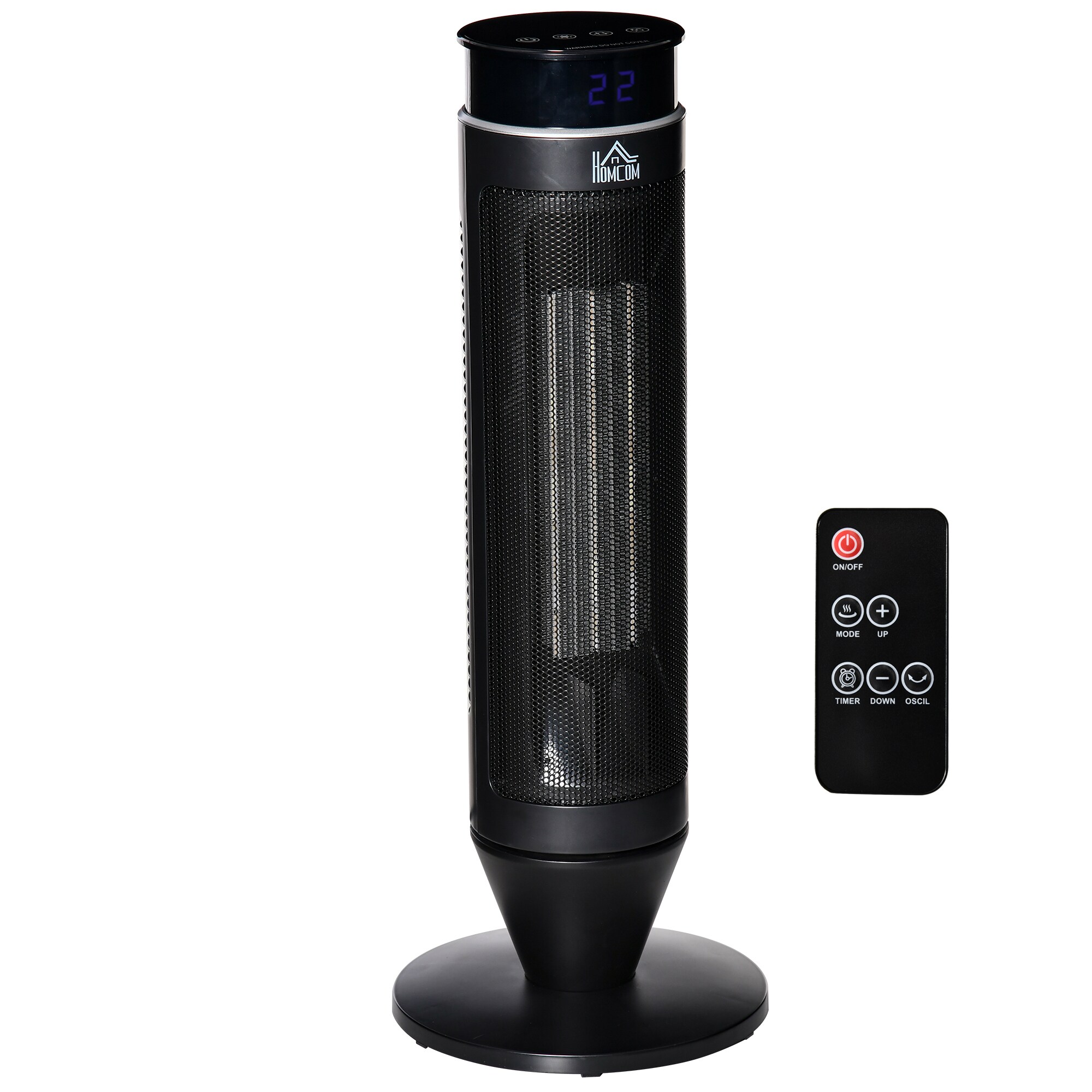 Maocao Hoom MZH53847 Up to 1500-Watt Ceramic Tower Indoor Electric Space Heater with Thermostat and Remote Included