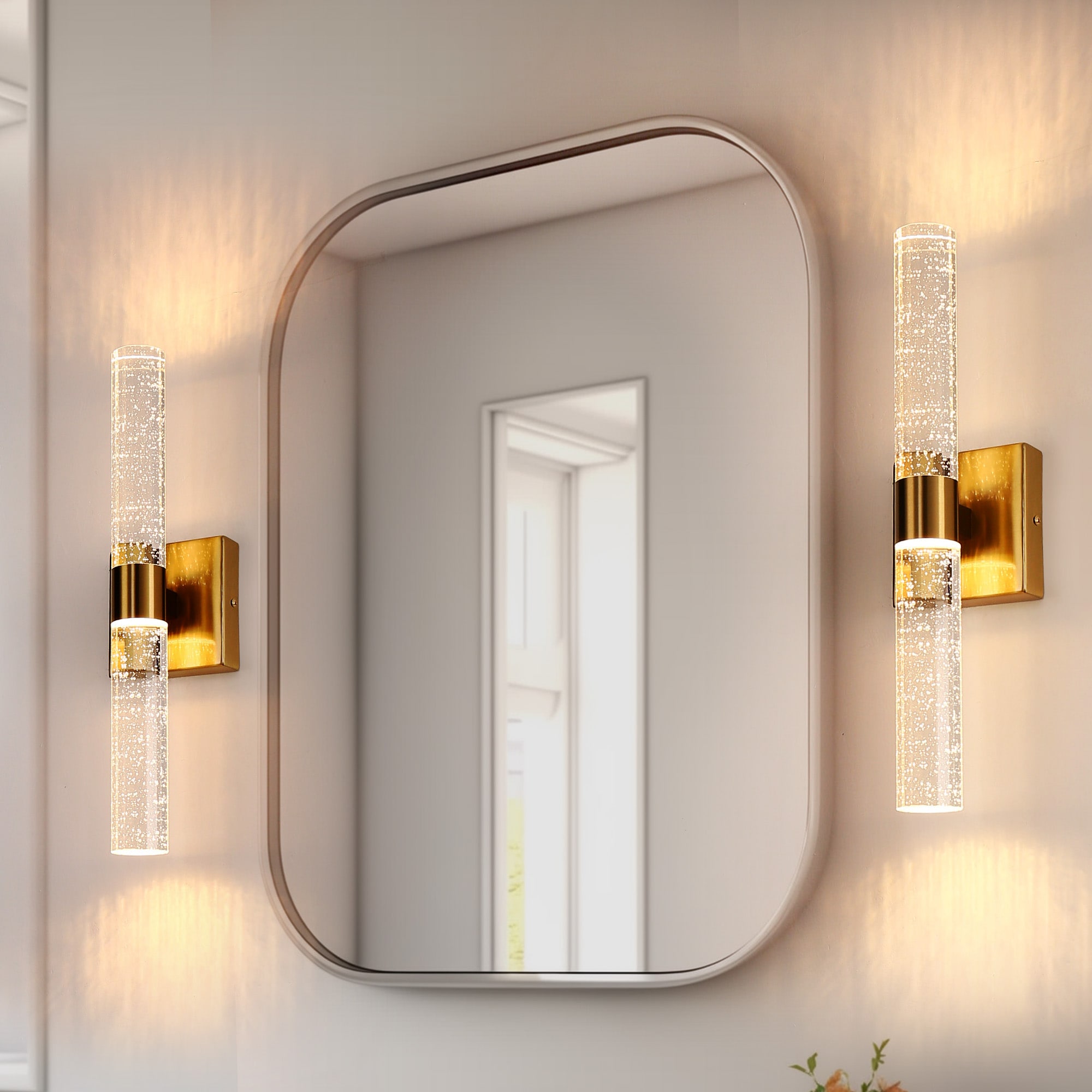 YANSUN LA-BD-NB11701AGD-21 18-in 2 -Light Gold Modern/contemporary Vanity light