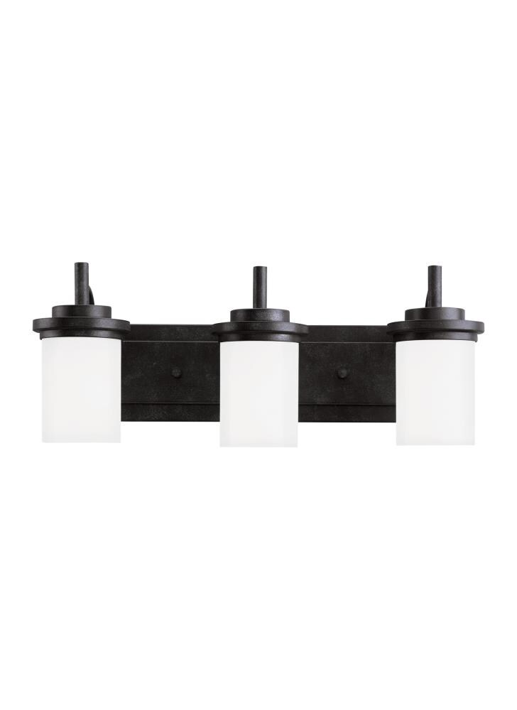 Generation Lighting 44662-839 Winnetka 23-in 3-Light Black Transitional Vanity Light