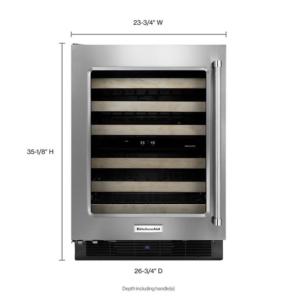 kitchenaid wine cooler 24 inch