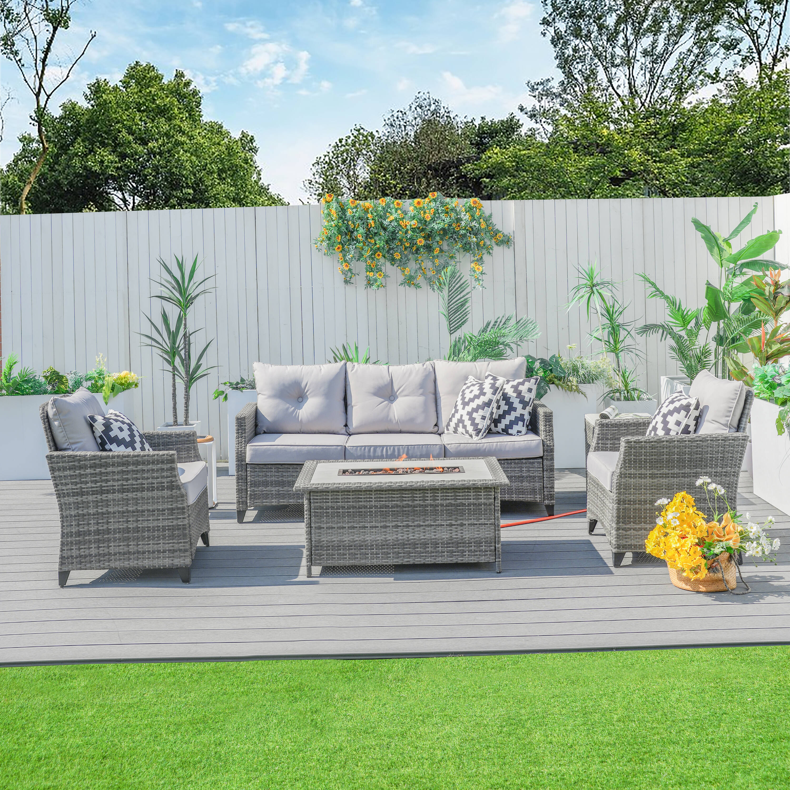 Direct Wicker DWF-1802 Outdoor-Gas-Firepits - View #4