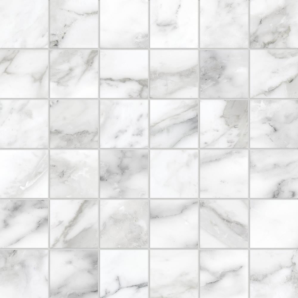 Satori 4501-0358-0 Multi 12-in x 12-in Polished Porcelain Marble look Mosaic Floor and Wall Tile ( 0.95-sq ft Piece