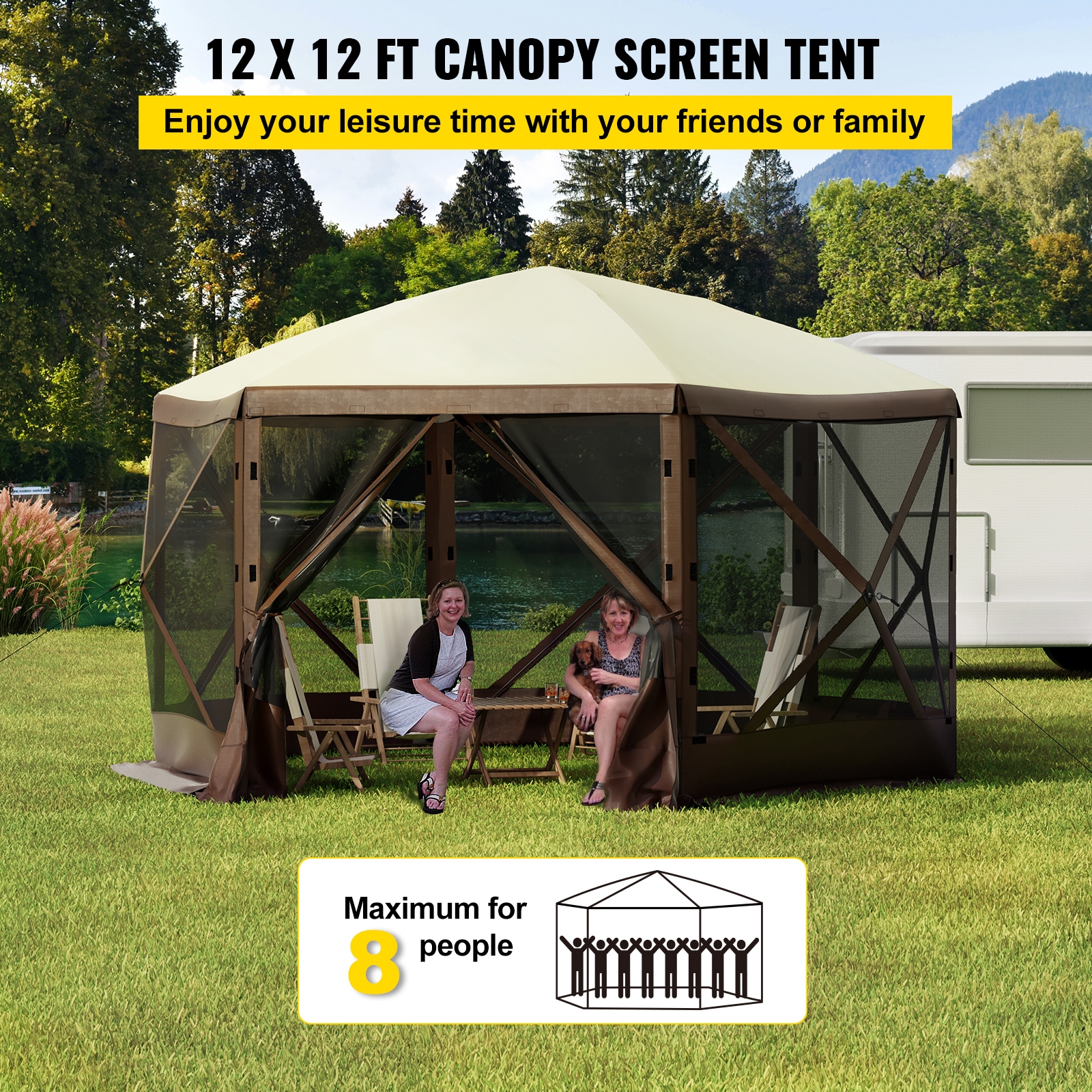VEVOR SCMZY612FT1200204V0 Wood-Resin-Gazebos - View #2