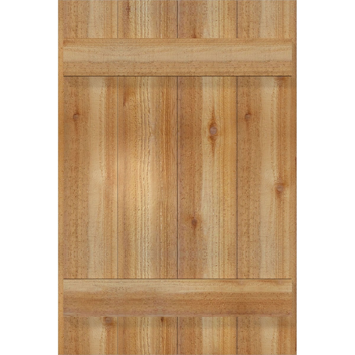 Ekena Millwork RBJ06S21X032RWR 21.5-in W x 32-in H Unfinished Paintable/Stainable Board and batten Wood Exterior Shutters ( 2 -Pack )