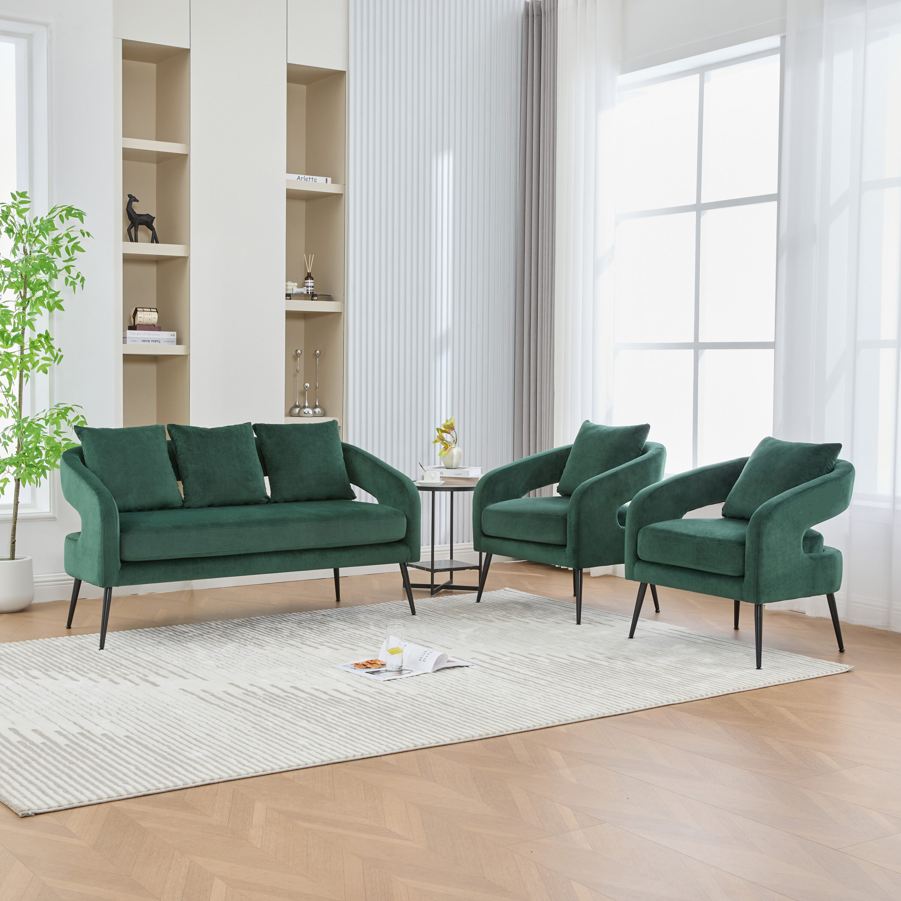 Aortzio HM-S3075S-GREEN Living-Room-Sets - View #2