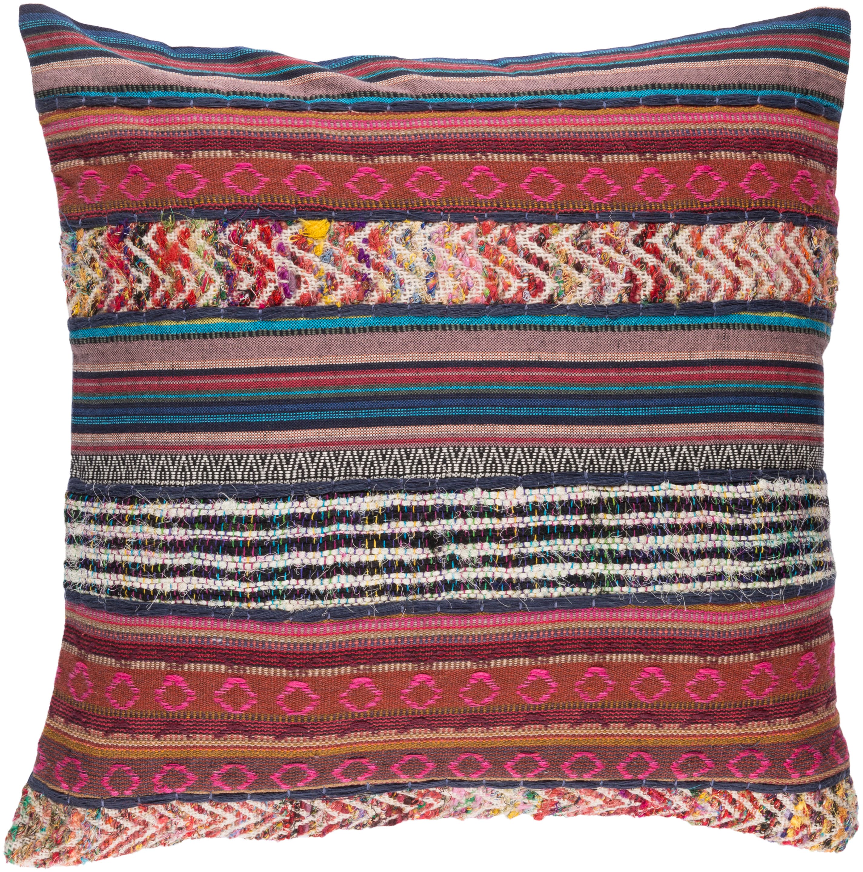 Surya MR002-2020P Marrakech 20-in x 20-in Multi-color Square Indoor Decorative Pillow