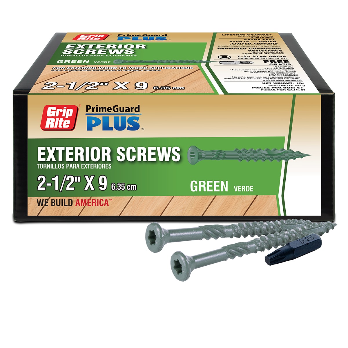 Grip-Rite NL212ST1 #9 x 2-1/2-in Wood to wood Deck Screws ( 87 -Per Box )