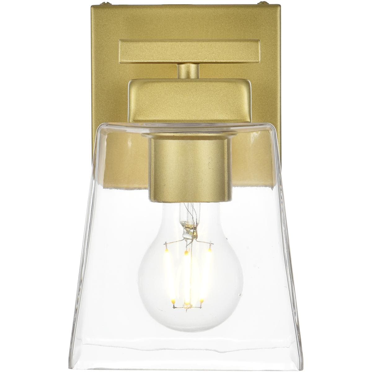 Elegant Lighting - Living District LD7312W5BRA Merrick 1 Light 5 inch Brass Bath Sconce Wall Light