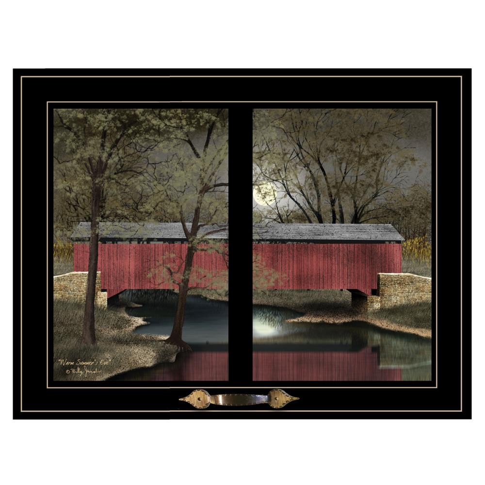Trendy Decor 4U WBJ1048-704G Black Wood Framed 15-in H x 19-in W Vintage/Retro Paper Print