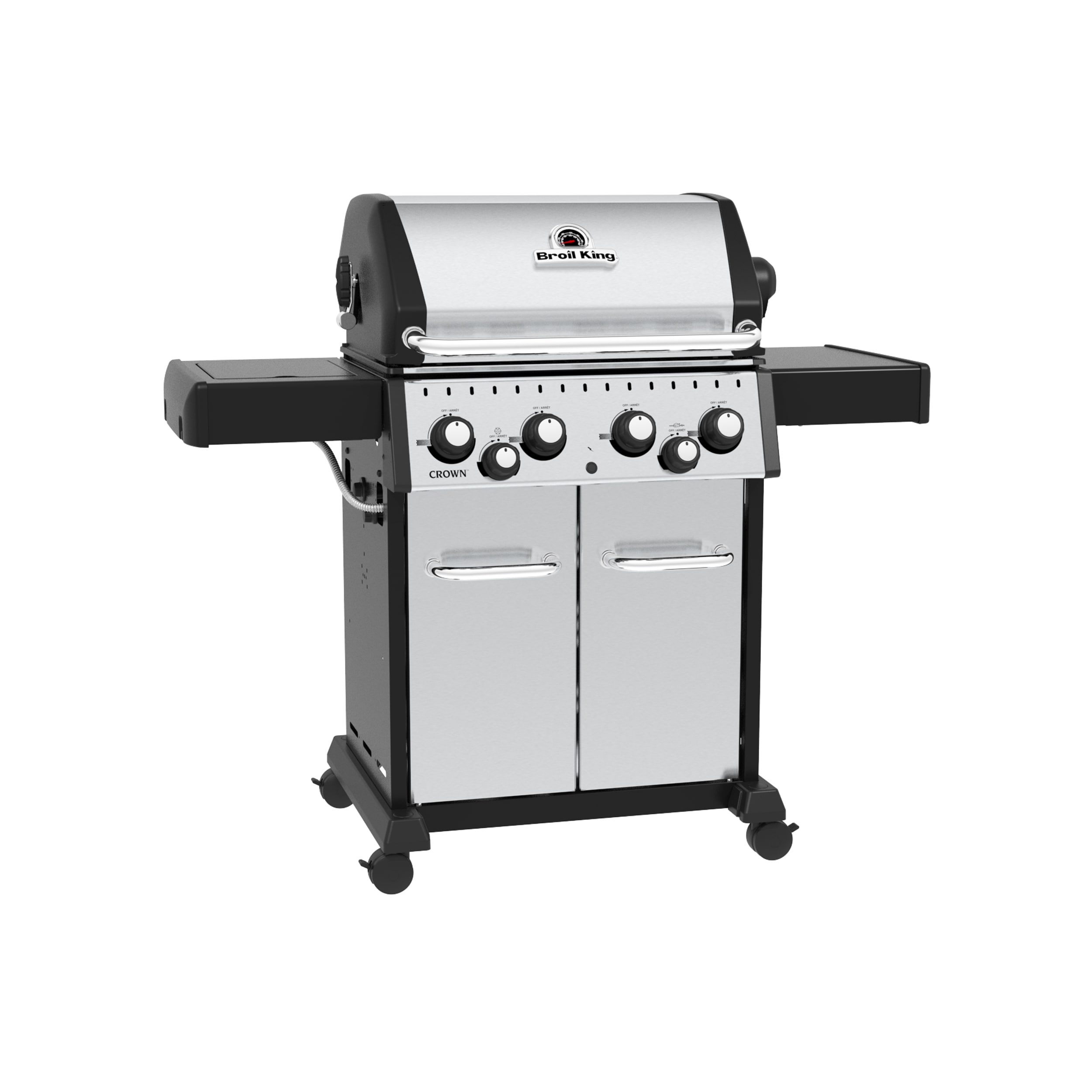 Broil King Crown S 490 Stainless Steel 4-Burner Liquid Propane Gas Grill with 1 Side with Rotisserie Burner the Gas Grills department at Lowes.com
