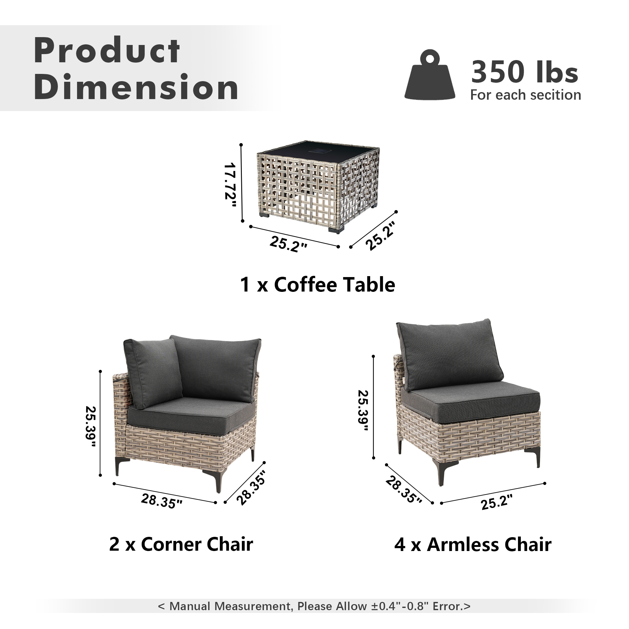ALTRIGUS 6L-SKT107-AL Patio-Conversation-Sets - View #3