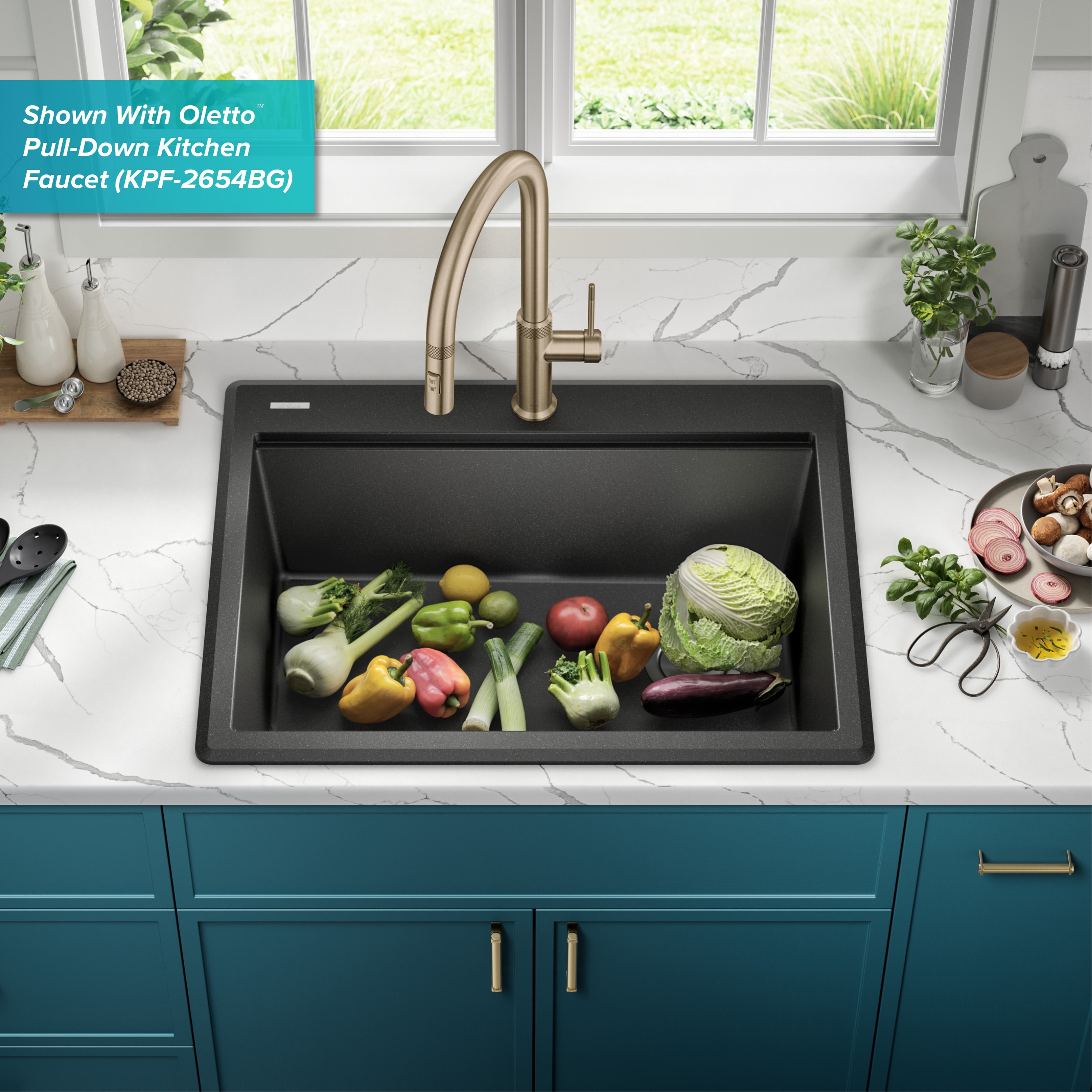 Kraus KGTW12-28MBL Kitchen-Sinks - View #14