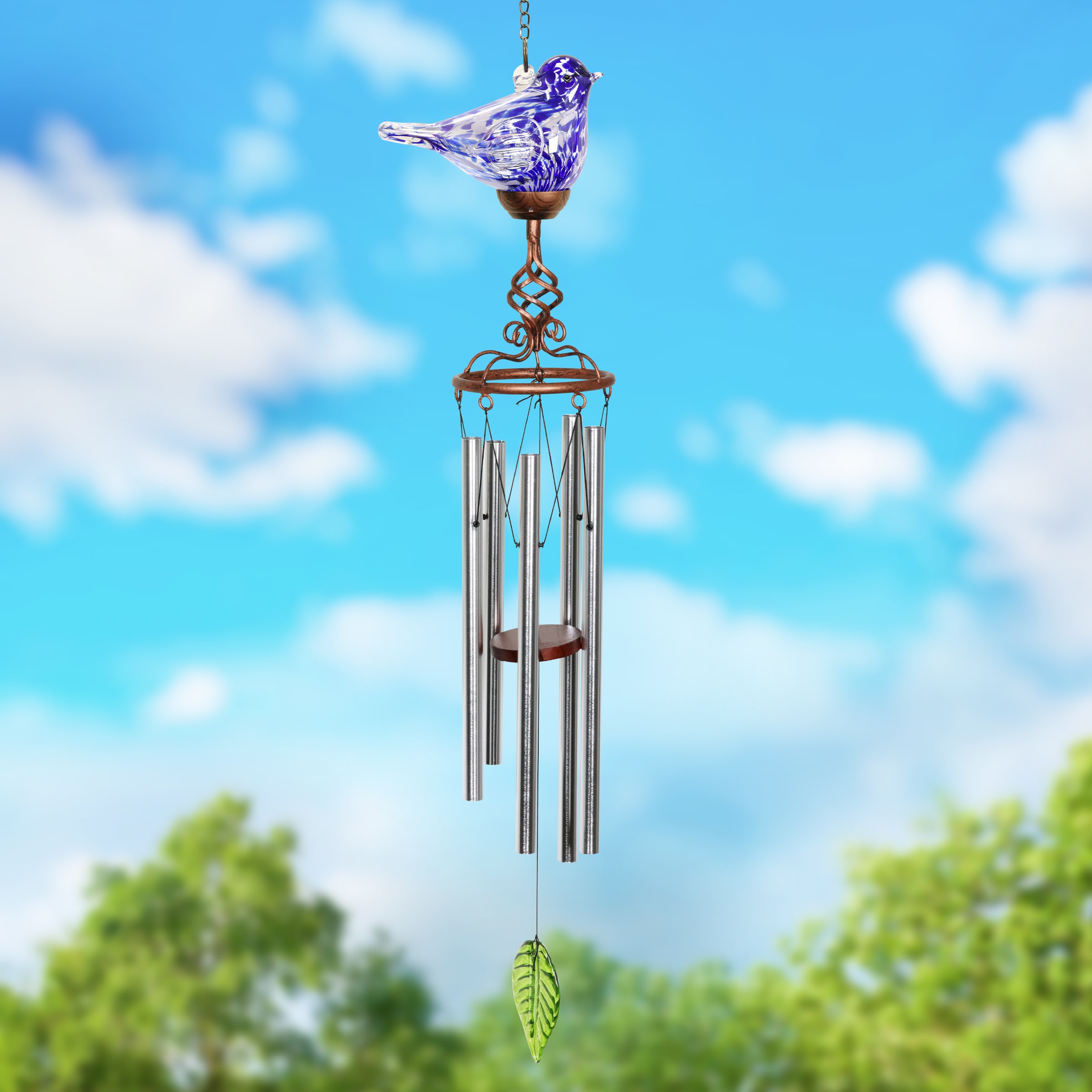 Exhart 46.25-in Multi Color Metal Wind Chime in the Wind Chimes ...