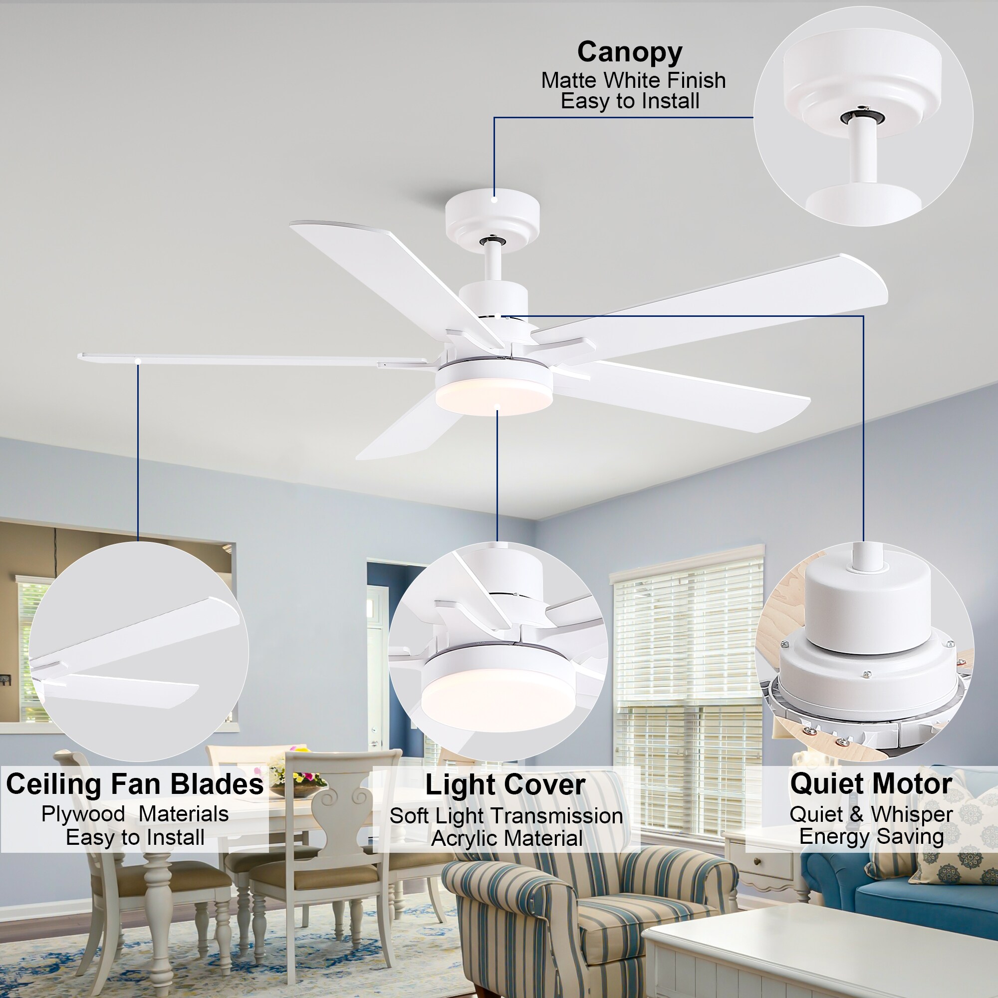 YUHAO LSDY1170AWH52 Ceiling-Fans - View #15