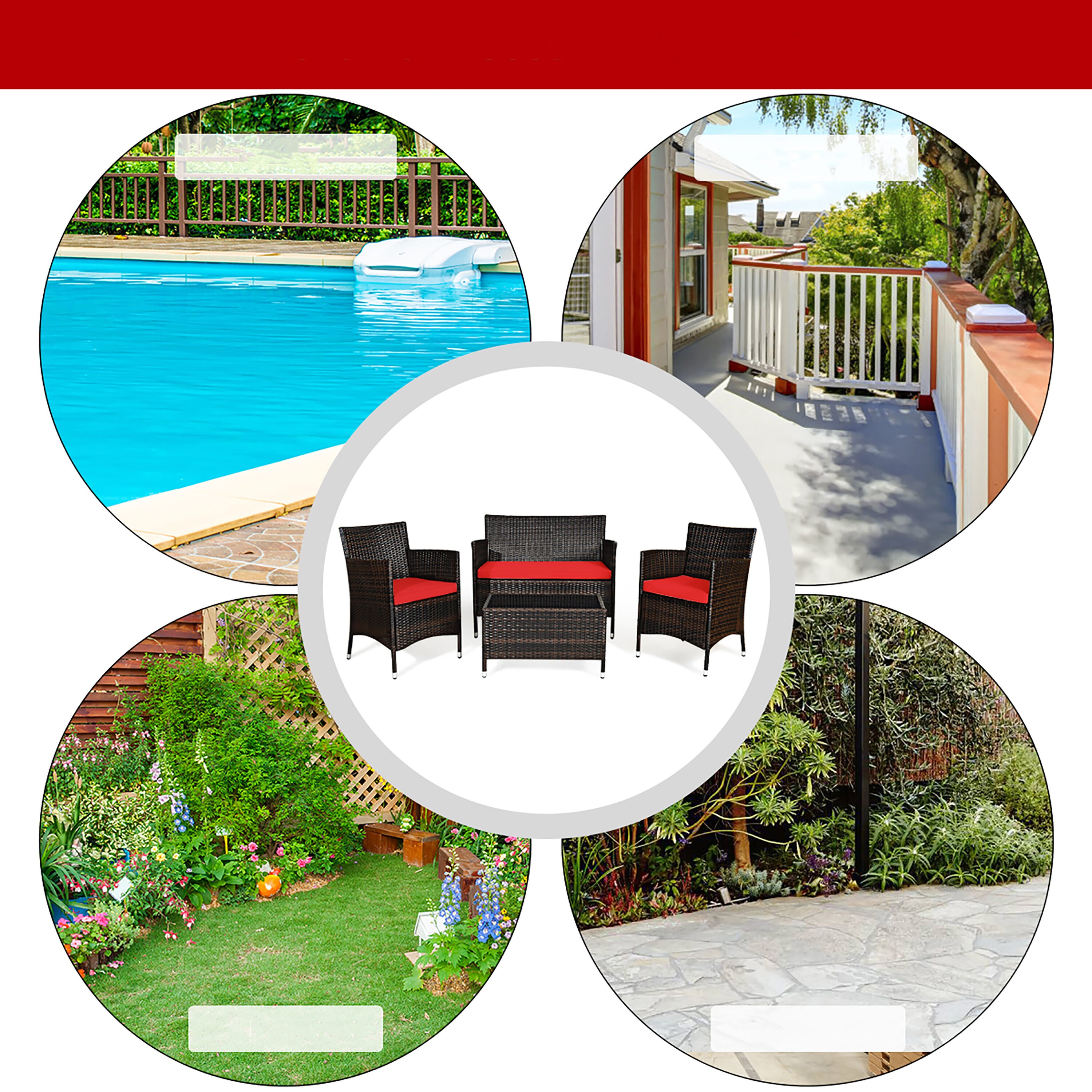 Costway HW63214RE Patio-Conversation-Sets - View #7