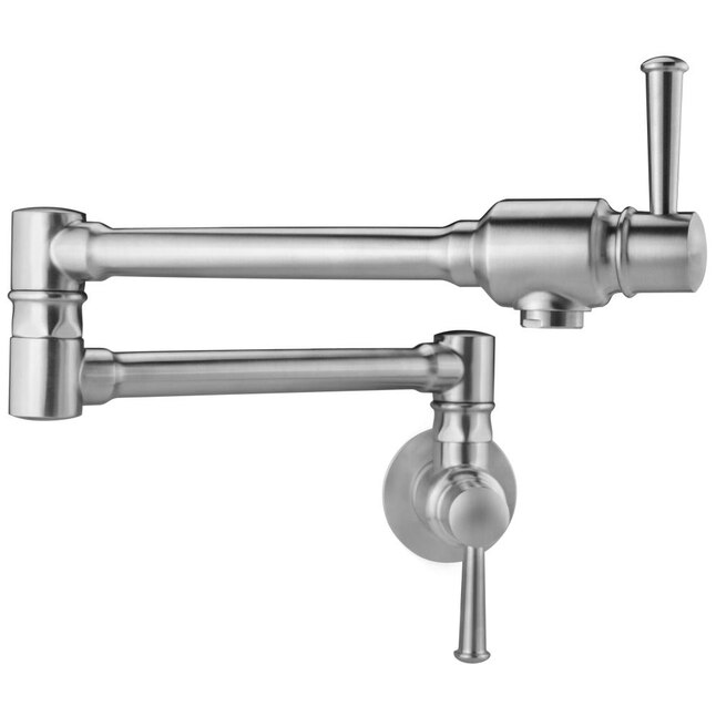 Ticor Andorra Stainless Steel 2-Handle Wall-Mount Pot Filler Handle Kitchen Faucet Ticor Andorra Stainless Steel 2-Handle Wall-Mount Pot Filler Handle Kitchen Faucet