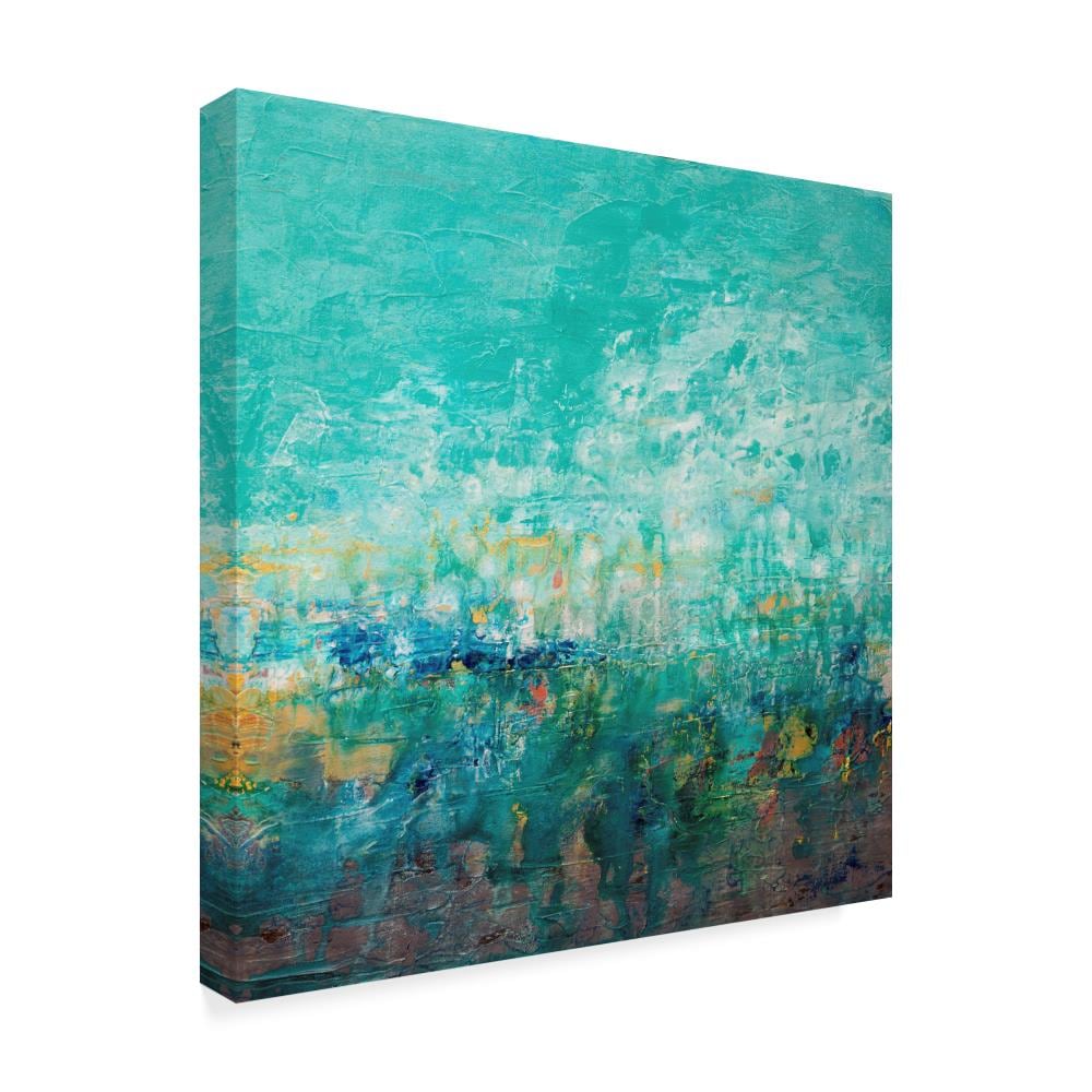 Trademark Fine Art Framed 14-in H x 14-in W Abstract Print on Canvas at ...