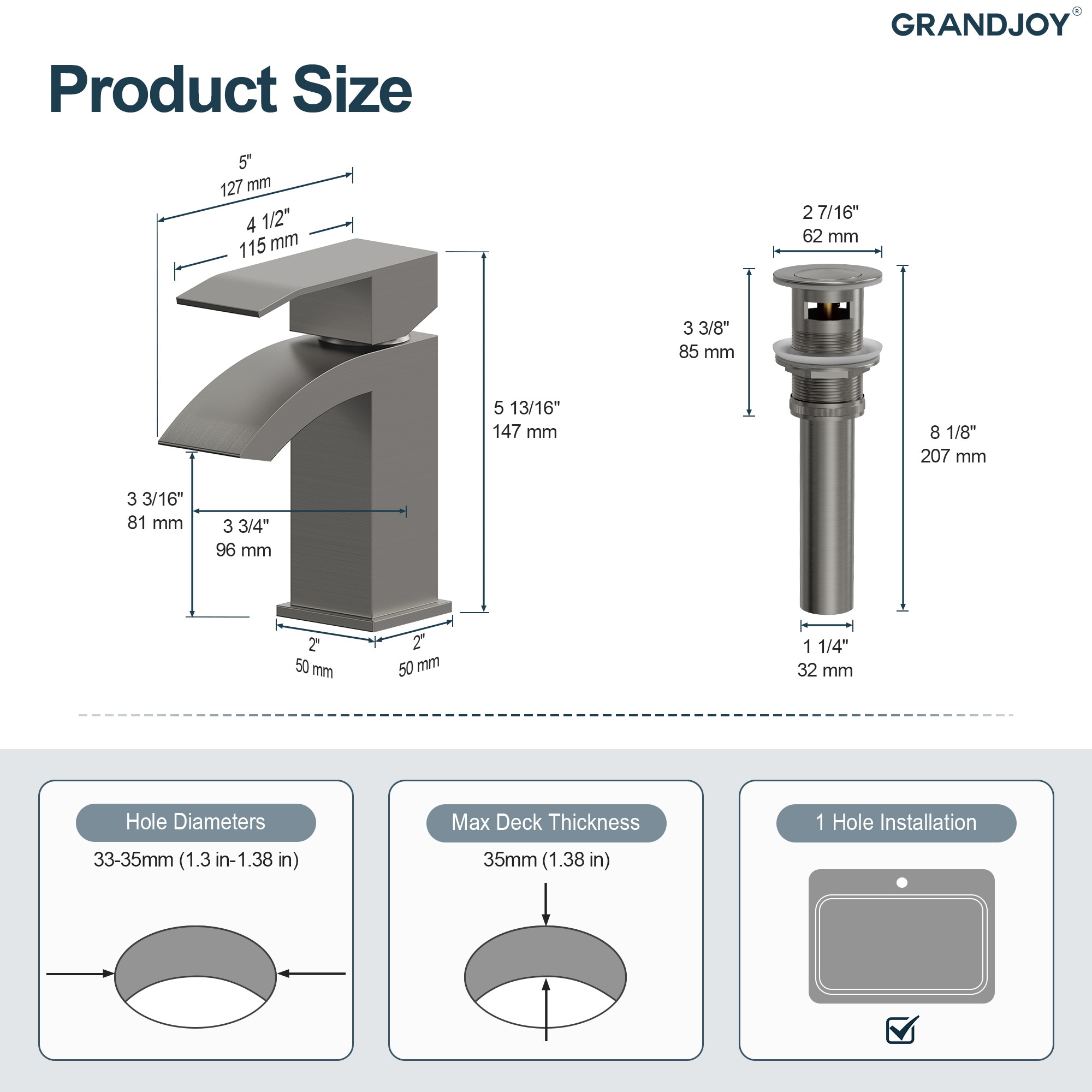 GRANDJOY SGF11GJ-82BN Lavatory-Faucets - View #13