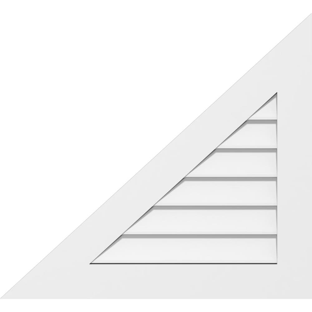 Ekena Millwork GVPRL42X3501SN 42-Inches x 35-Inches Off-white Triangle PVC Gable Louver Vent