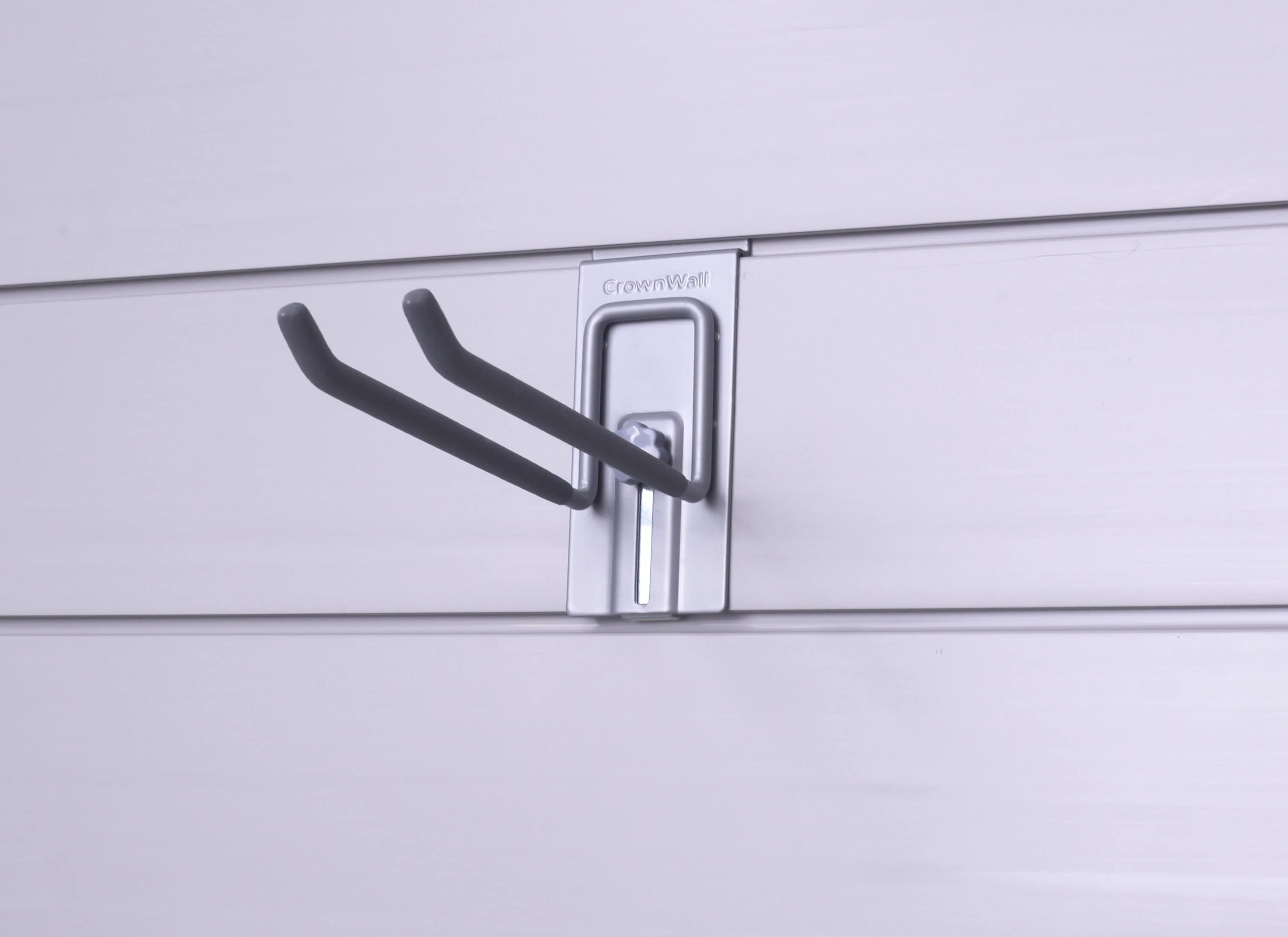 Heavy Duty Steel 8 Inch Locking Double Hooks for Slatwall (3 Pack)