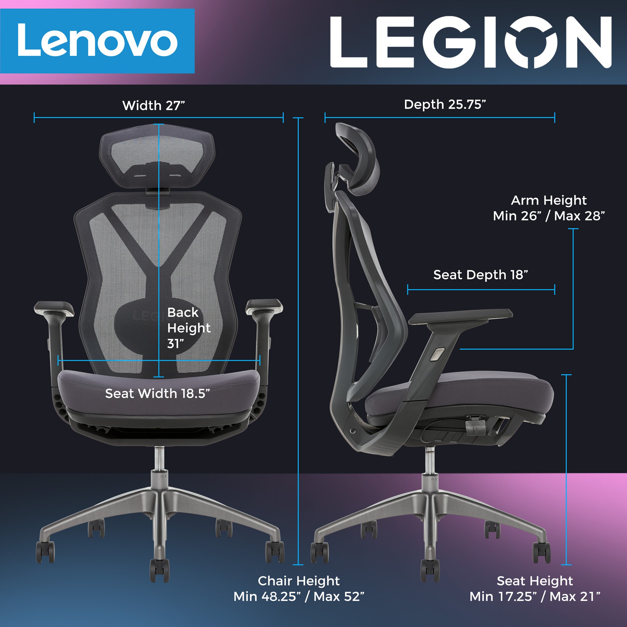 Lenovo CHR200150 Office-Chairs - View #3