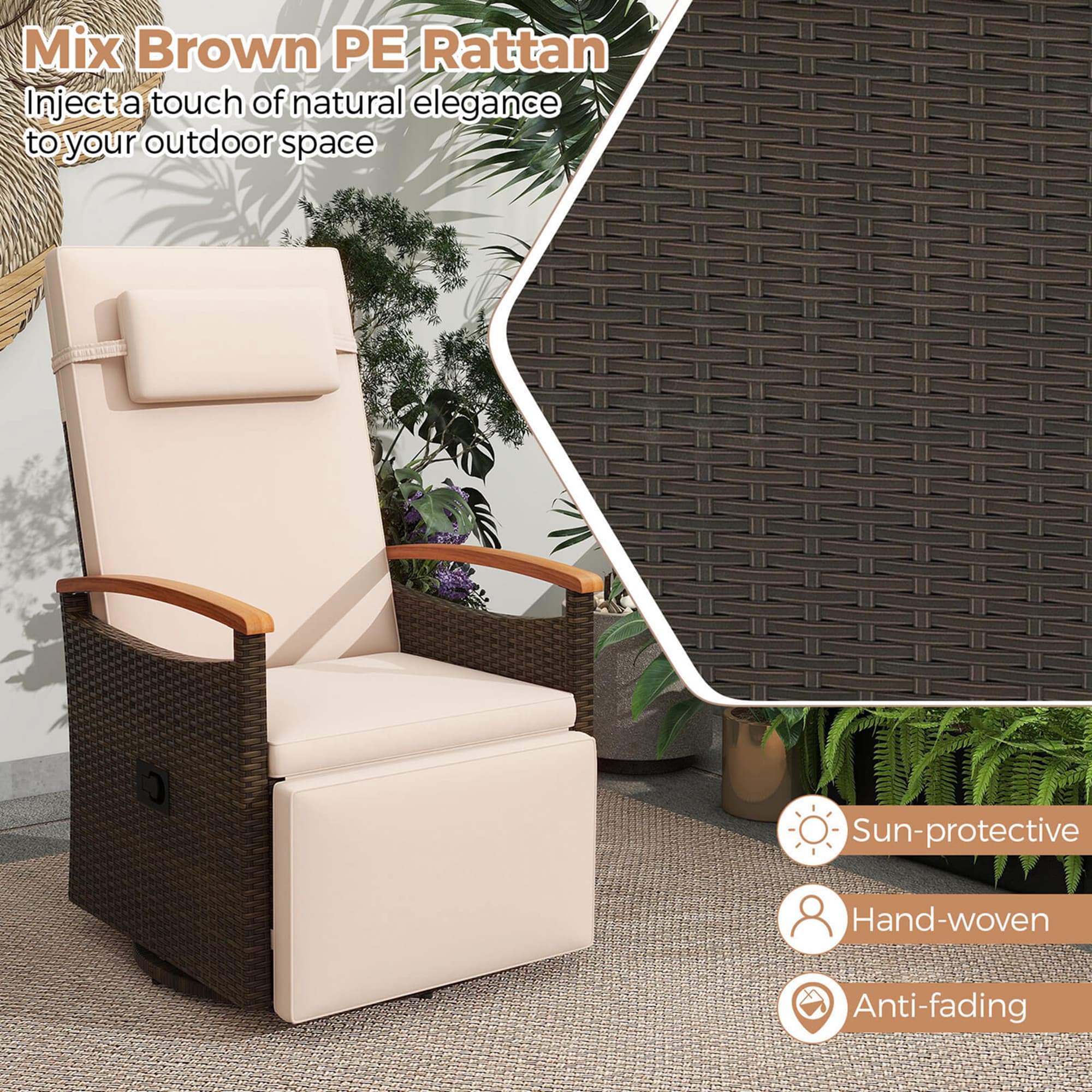 Costway HCST04095 Patio-Chairs - View #4