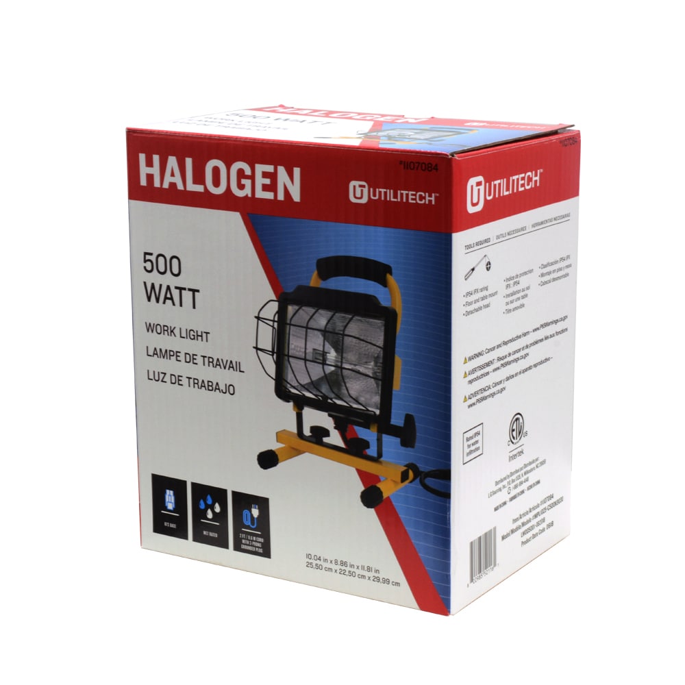 Utilitech 500-Watt Halogen Portable Work Light at