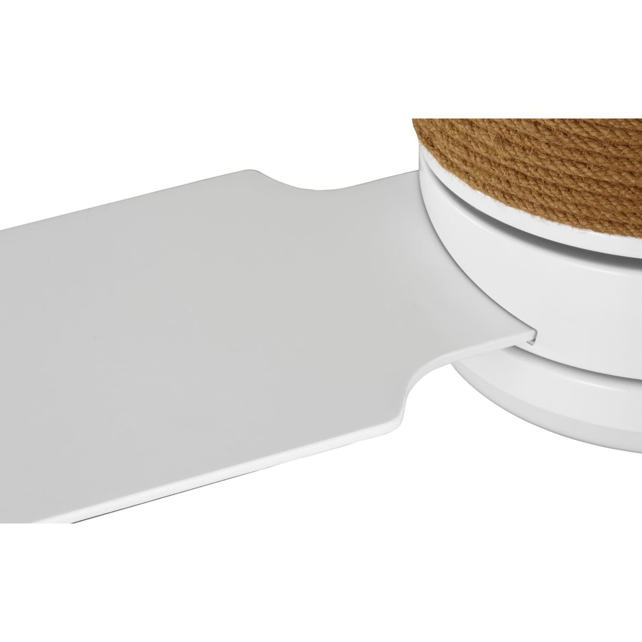 Shaffer II 56" Satin White LED Ceiling Fan with Jute Rope