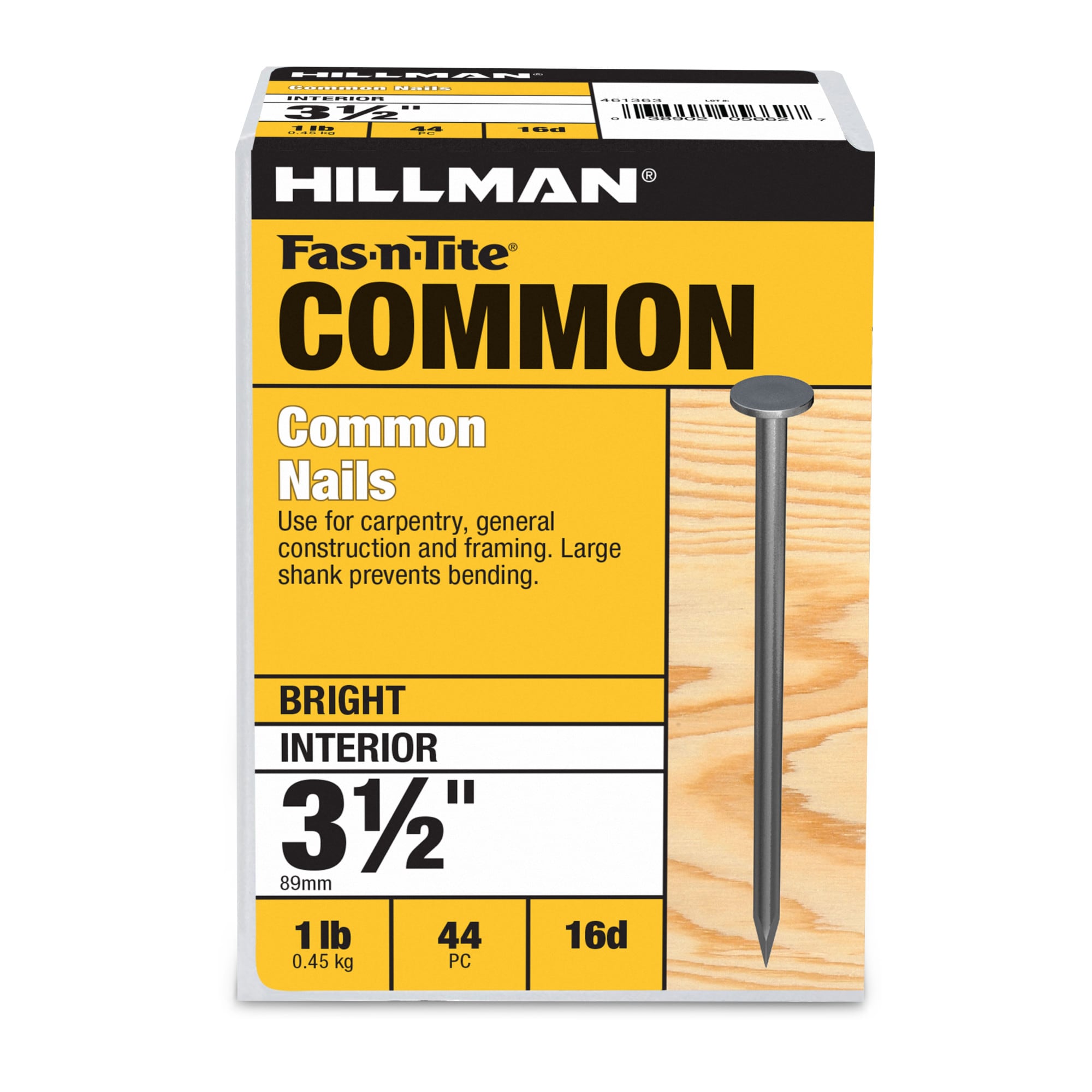 Fas-n-Tite 3-1/2-in 8 -Gauge Bright Ring Shank Common Nails 44 -Per Box #461363
