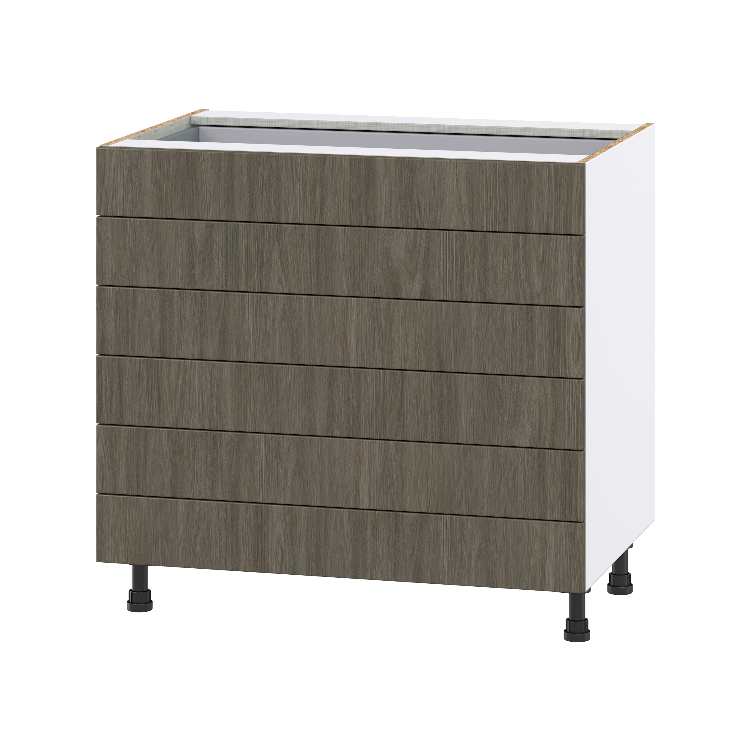 Hugo&Borg Savane 36-in W x 34.5-in H x 14-in D Textmel Base Fully Assembled Cabinet (Flat Panel Slab Door Style)