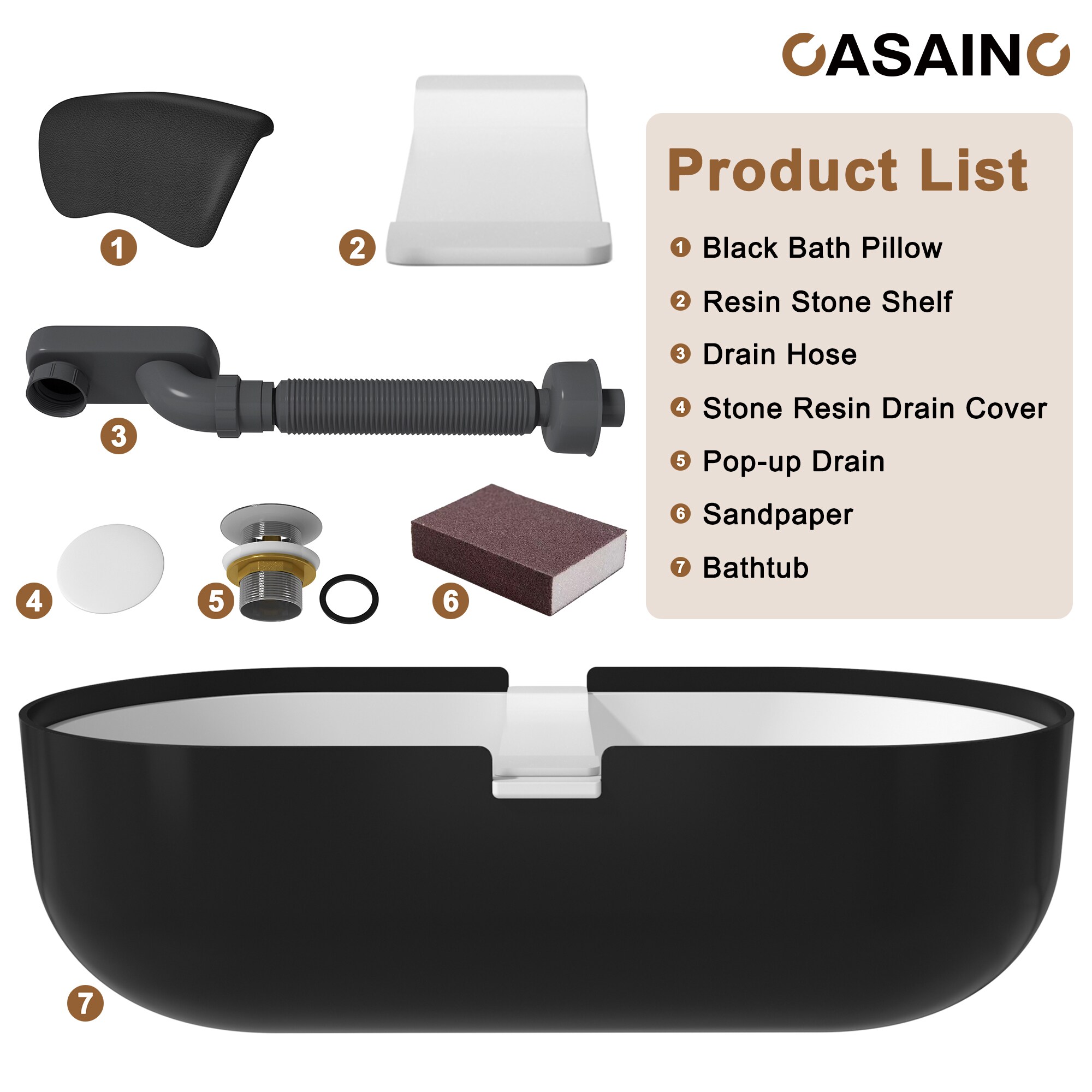 CASAINC CA-33-1800BW bathtubs - View #11