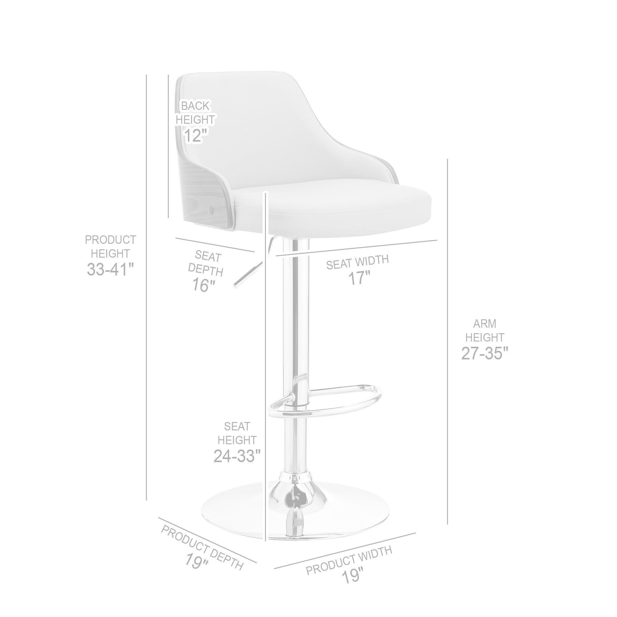 Armen Living LCARBABLBLGR stools - View #11