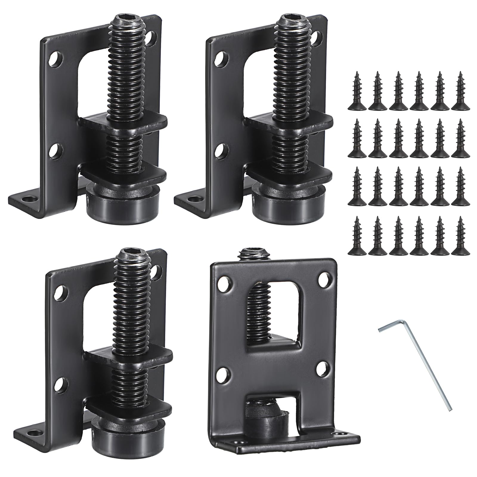 Lukvuzo  Adjustable Furniture Leveling Feet L Shaped Metal Legs Heavy Duty Support Brackets for Cabinets Wardrobes Workbenches 2.2 Inch Height