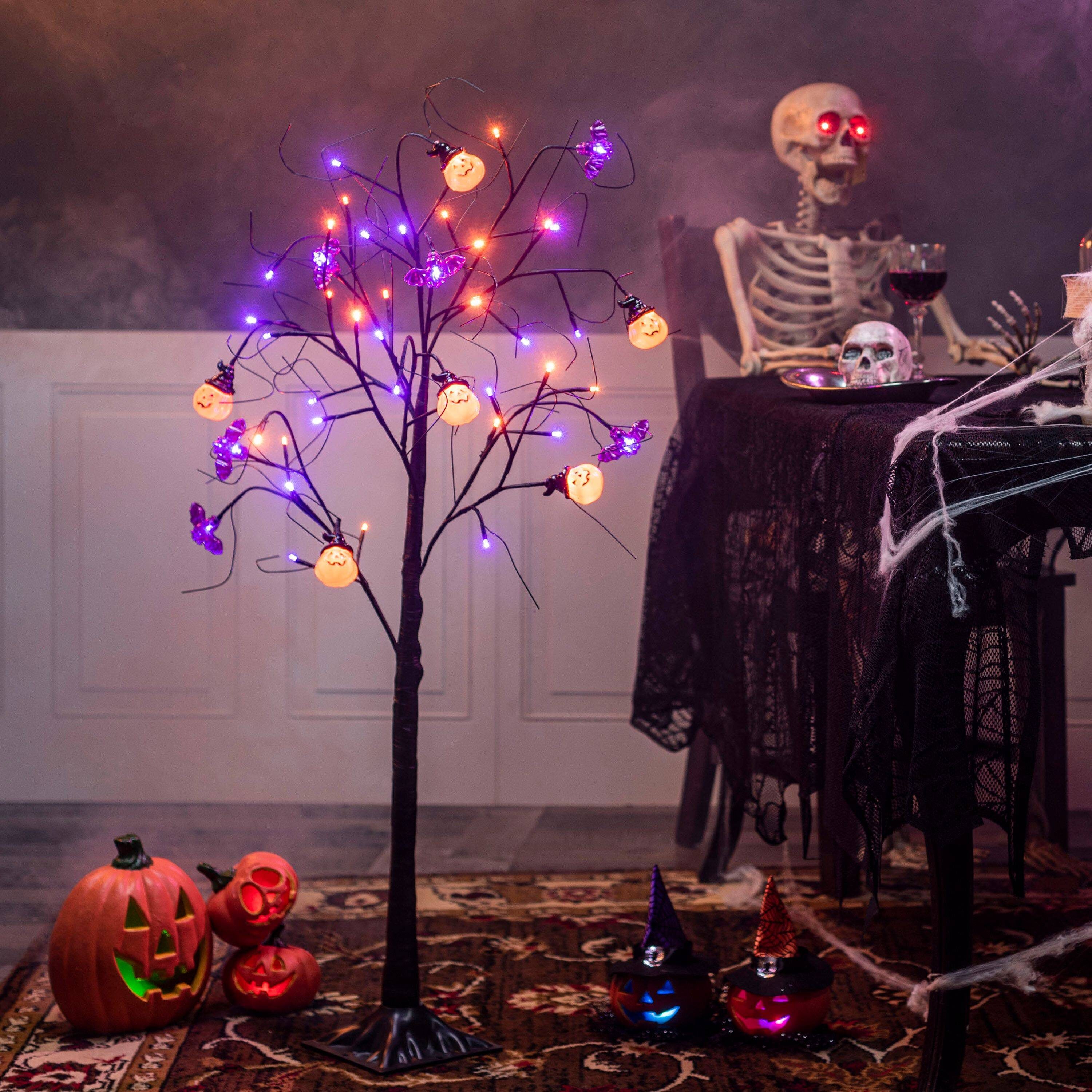 Joyin 30-in Tinsel Skeleton Pumpkin Yard Light with LED Lights